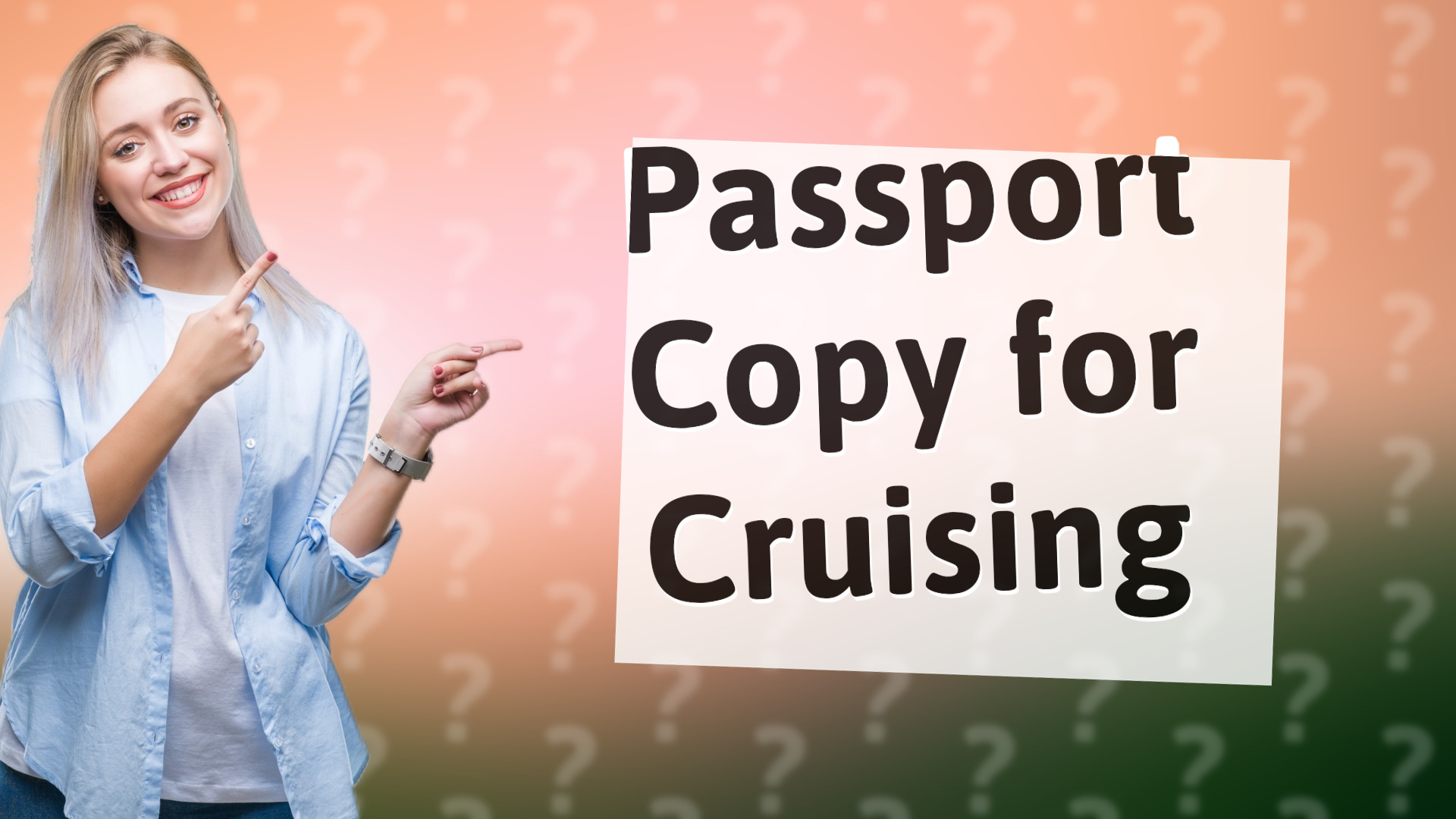 Passport Copy for Cruising