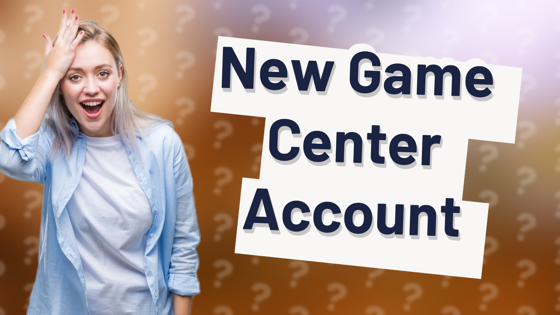 New Game Center Account
