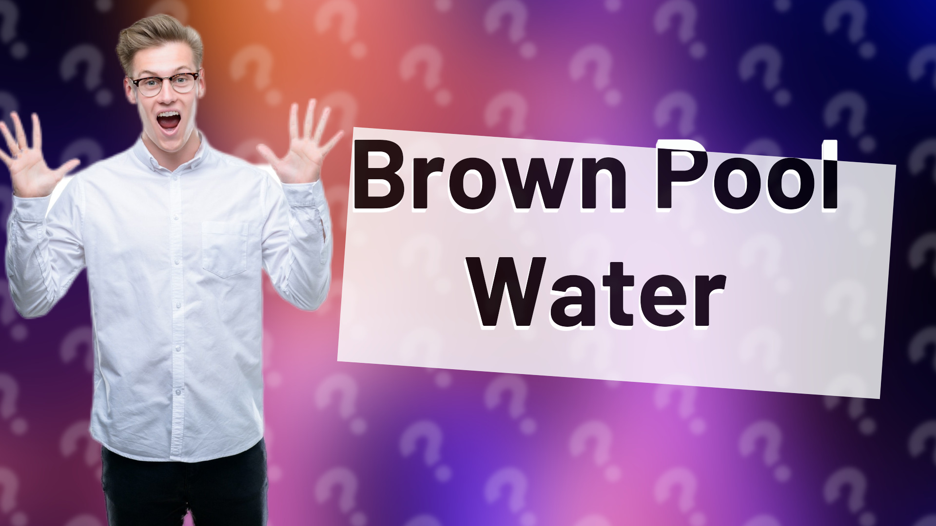 Brown Pool Water