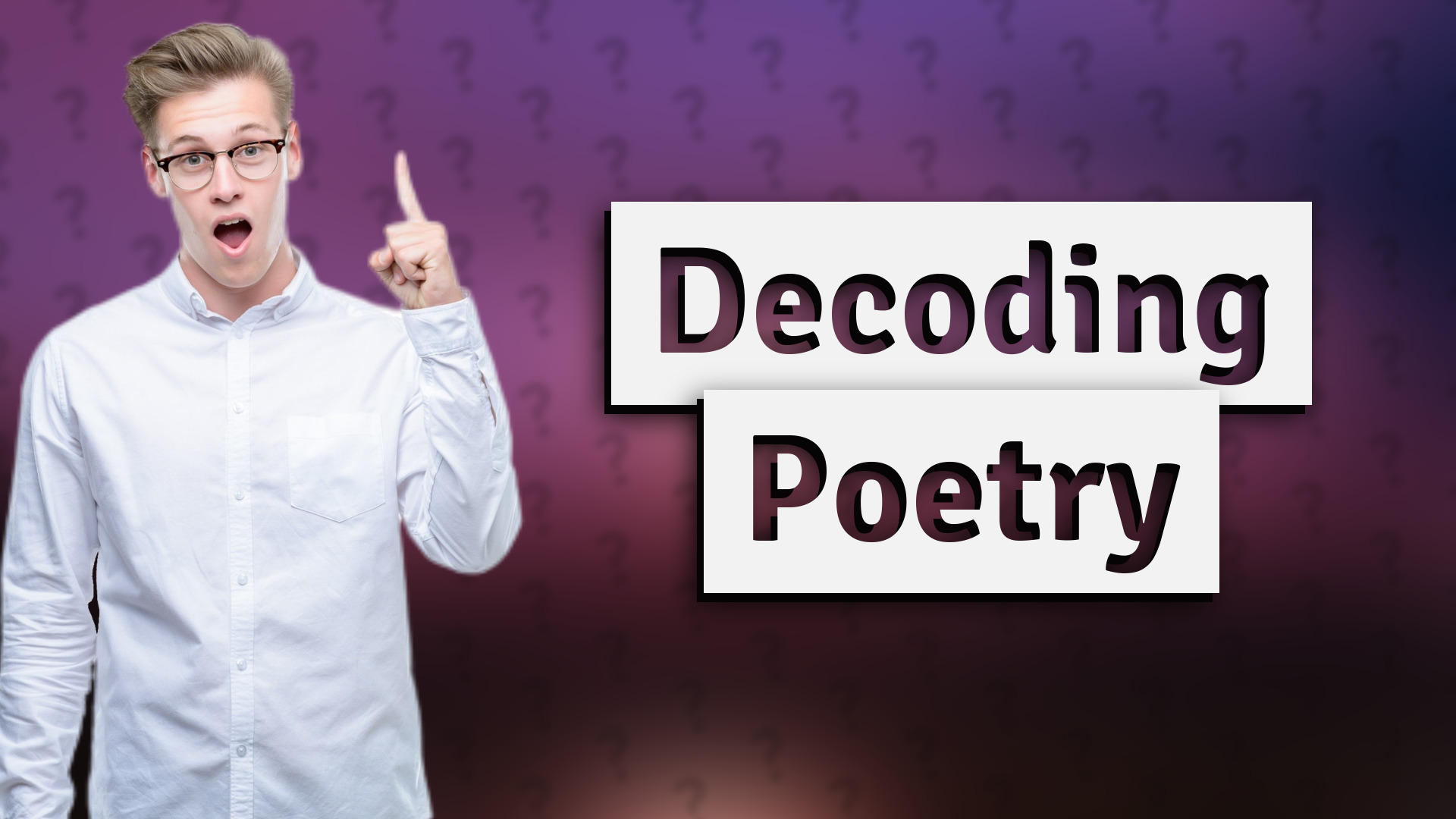 Decoding Poetry