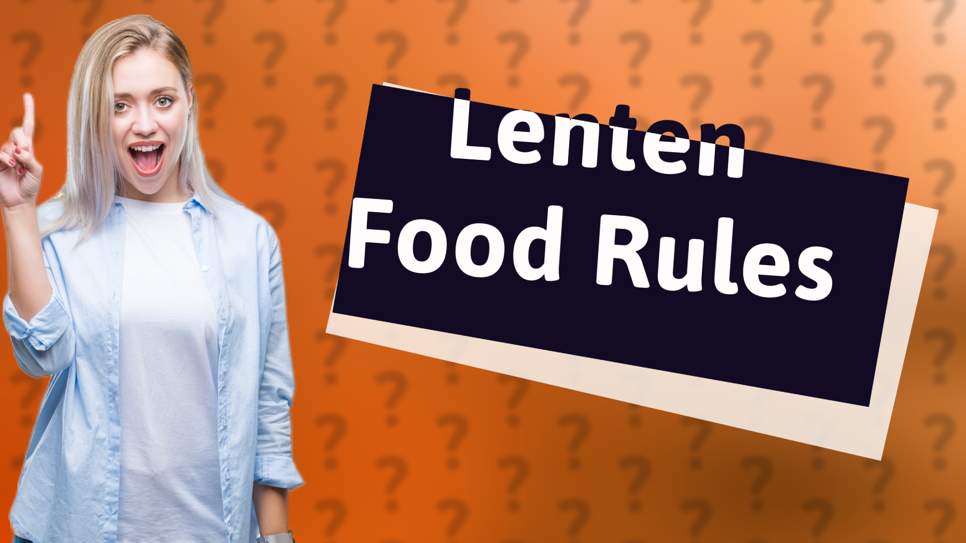 Lenten Food Rules