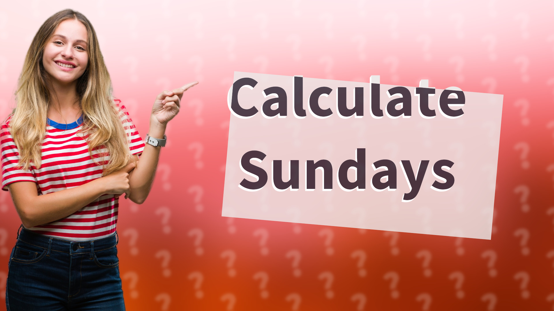 Calculate Sundays