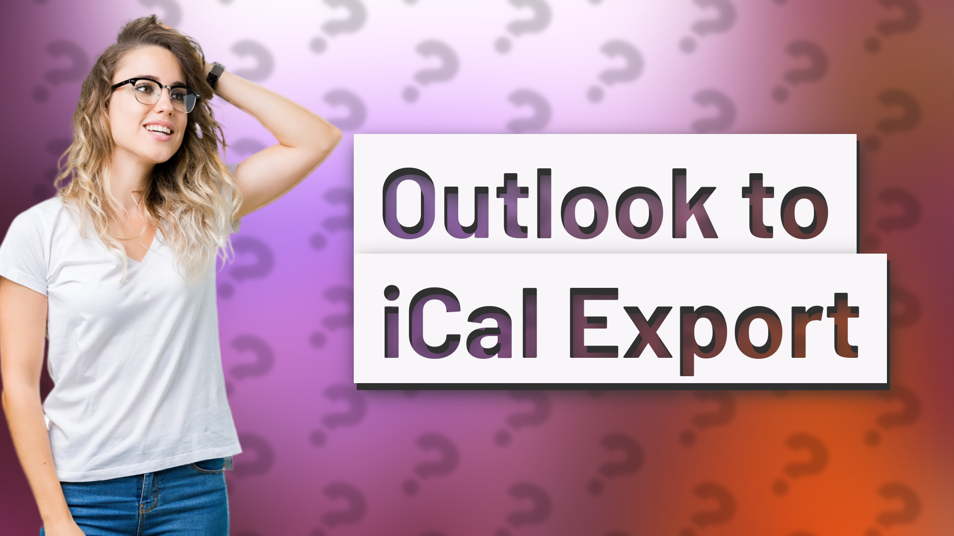 Outlook to iCal Export