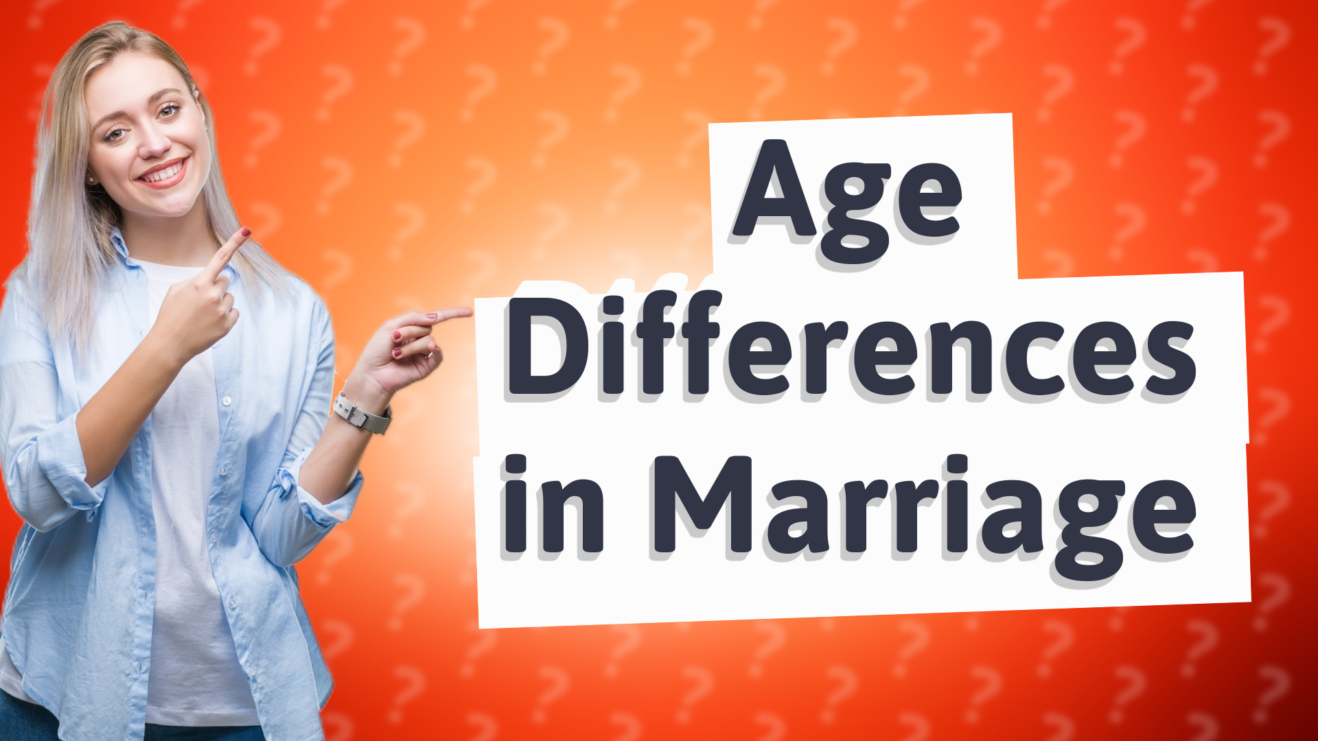Age Differences in Marriage