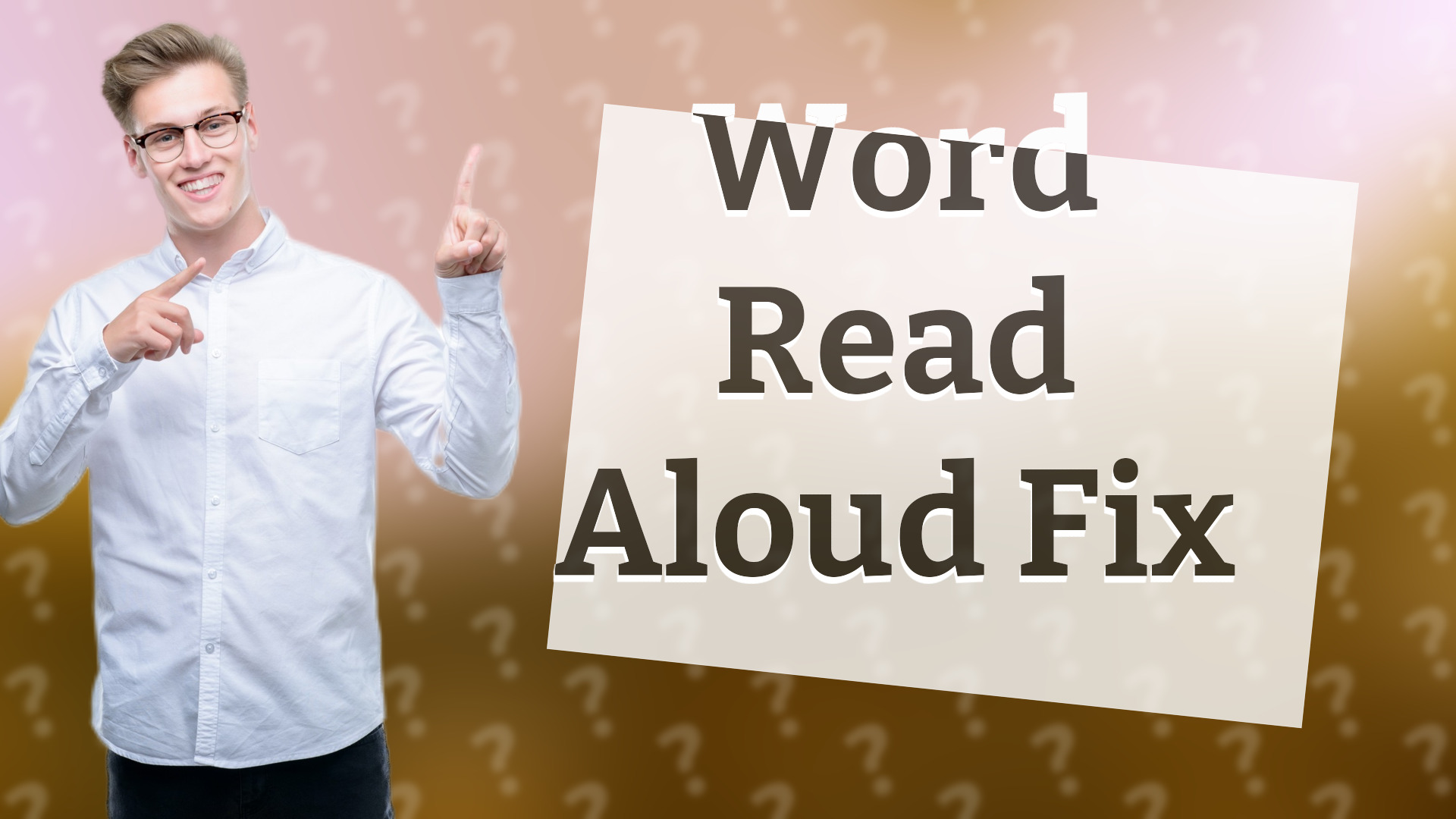 Word Read Aloud Fix