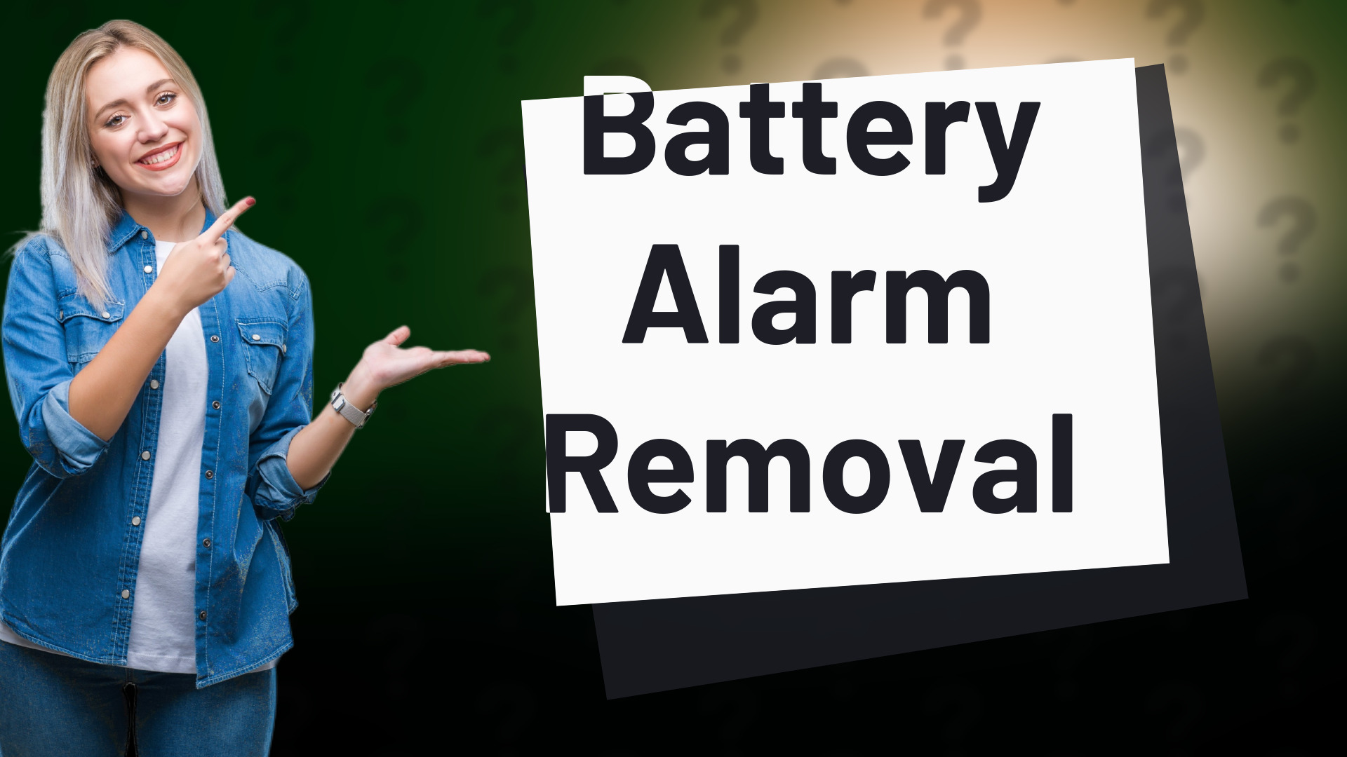 Battery Alarm Removal