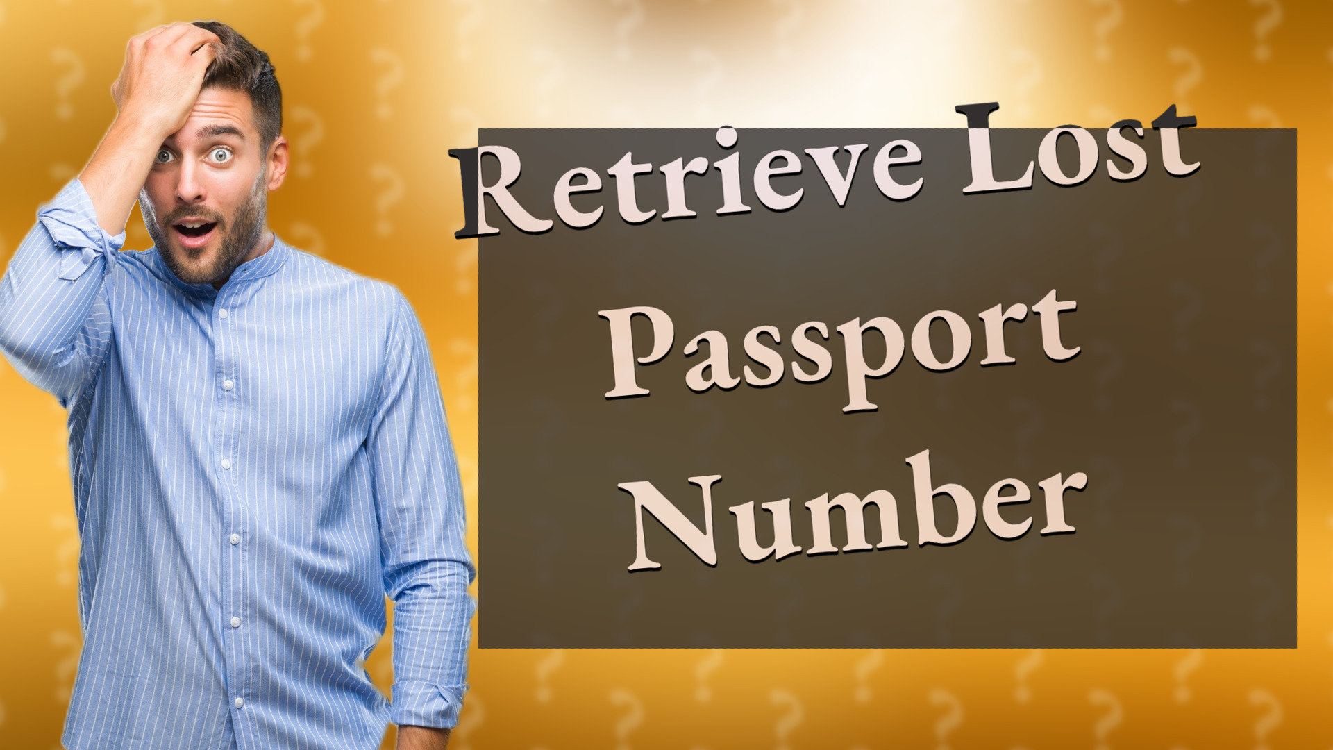 Retrieve Lost Passport Number