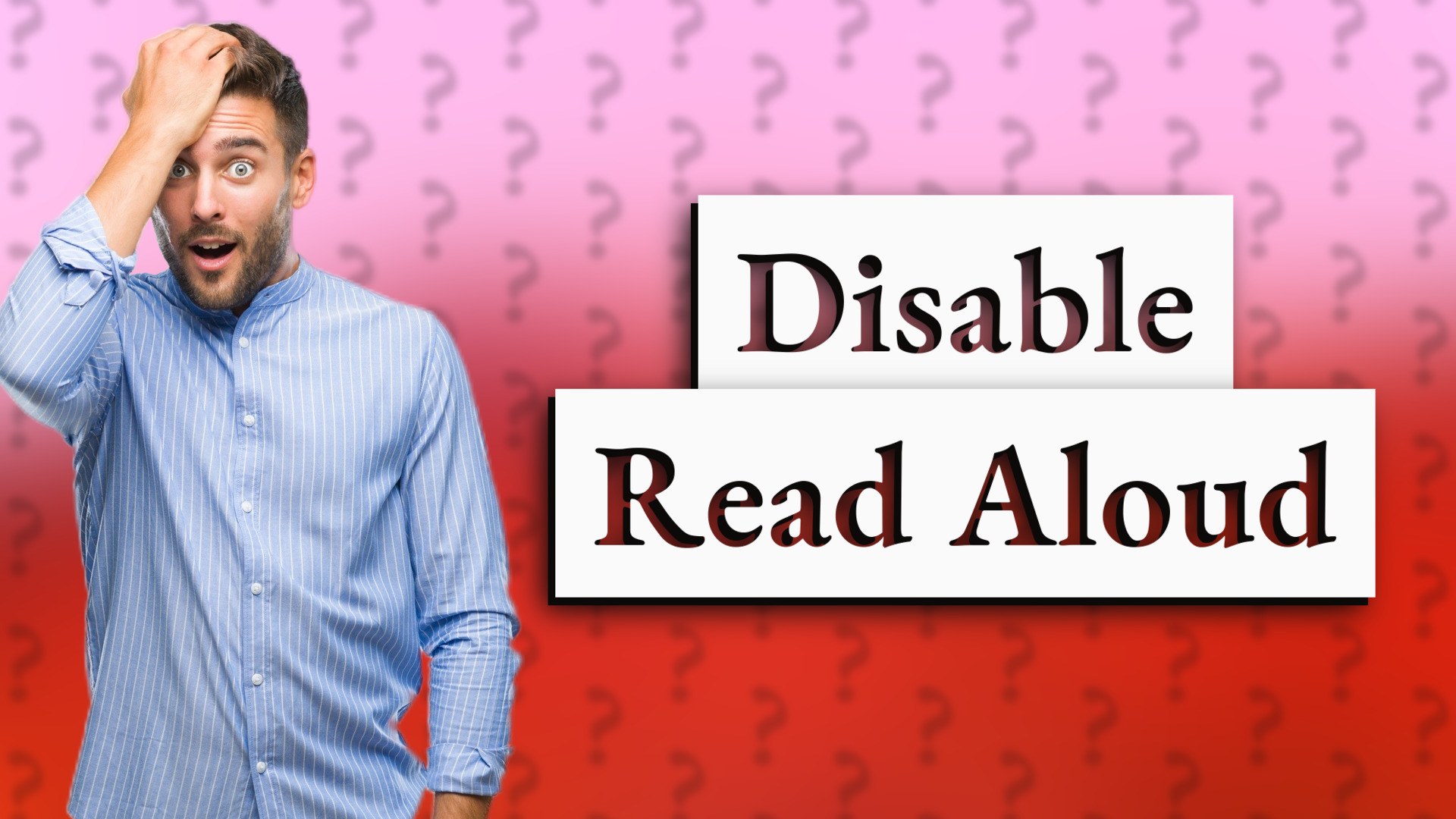 Disable Read Aloud