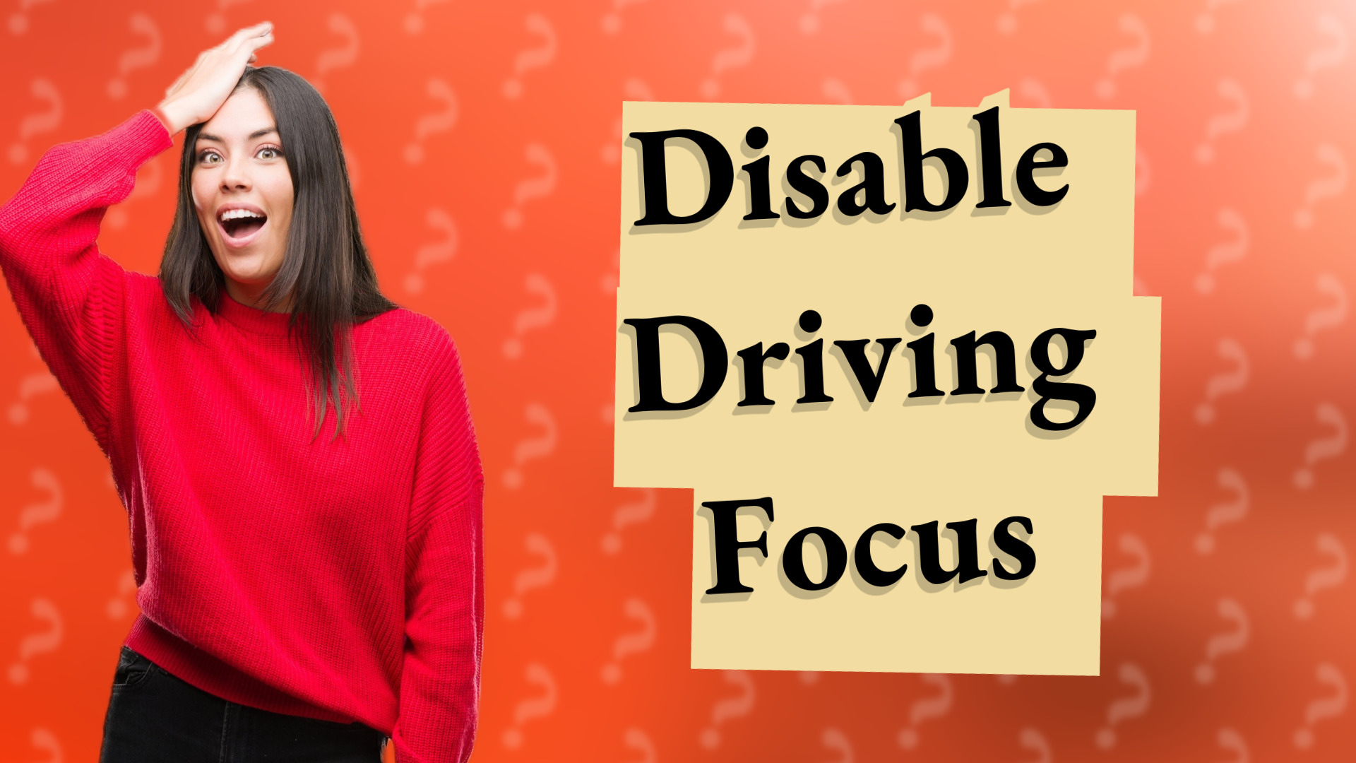 Disable Driving Focus