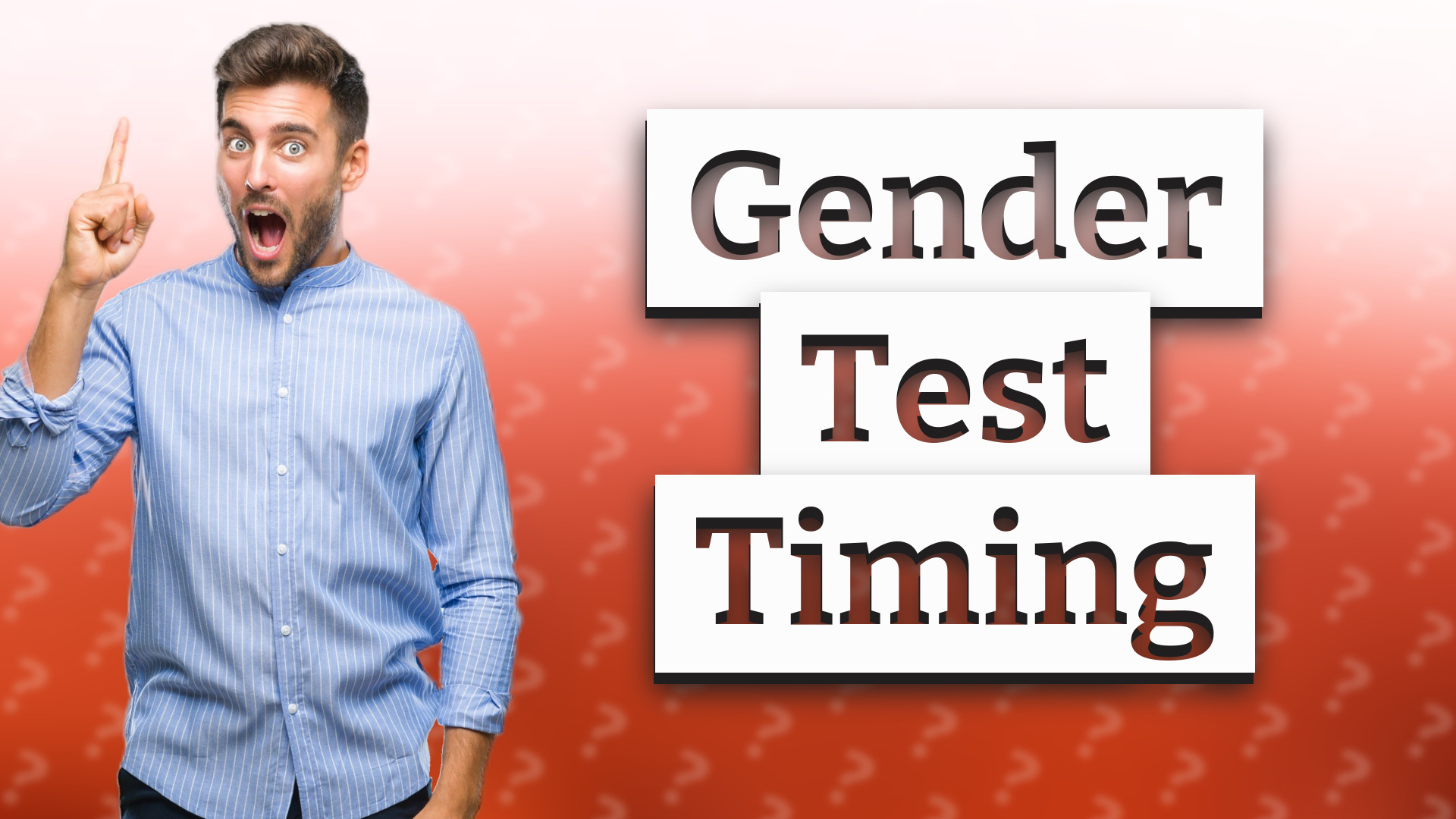 Gender Test Timing