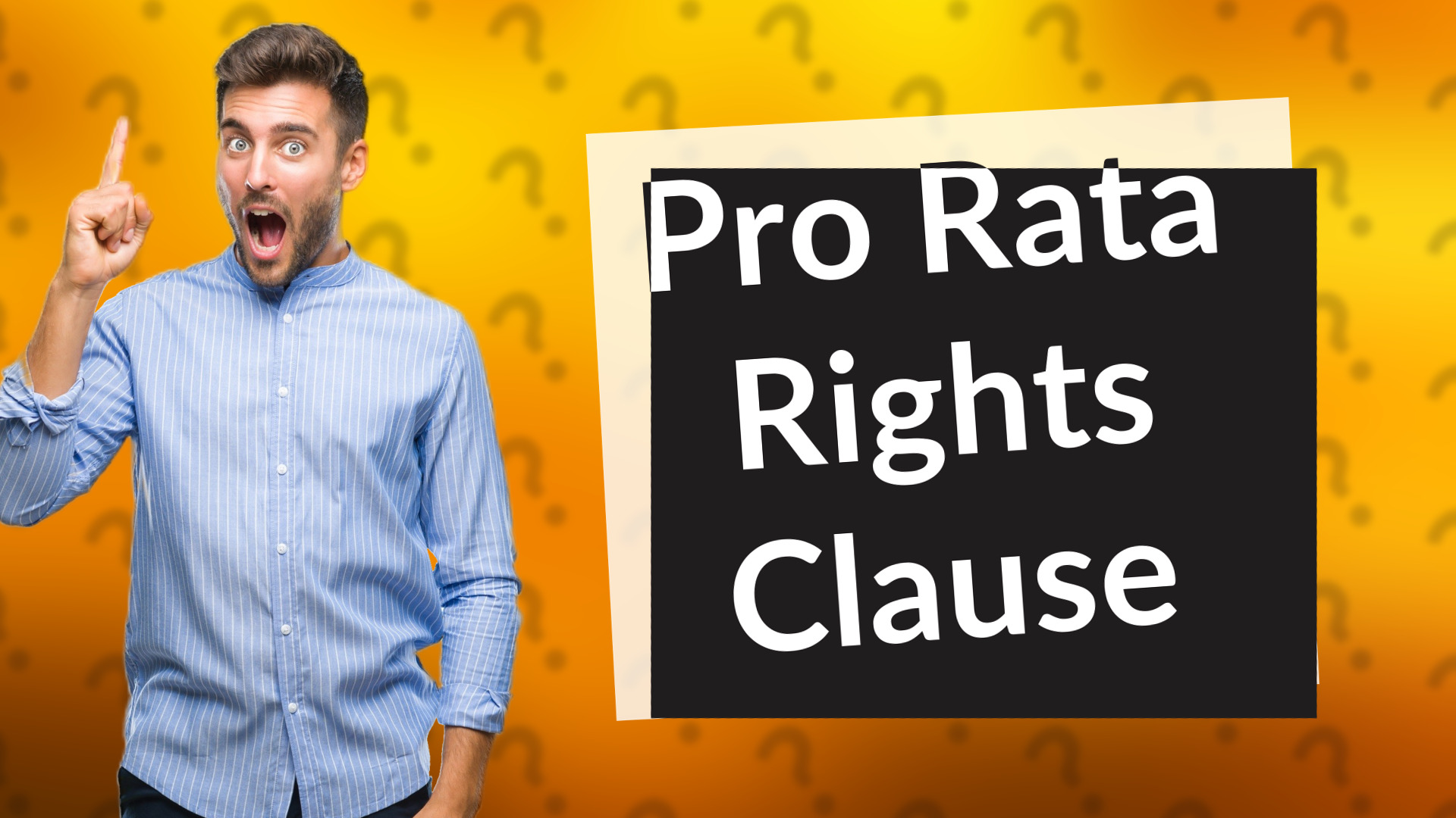 Pro Rata Rights Clause