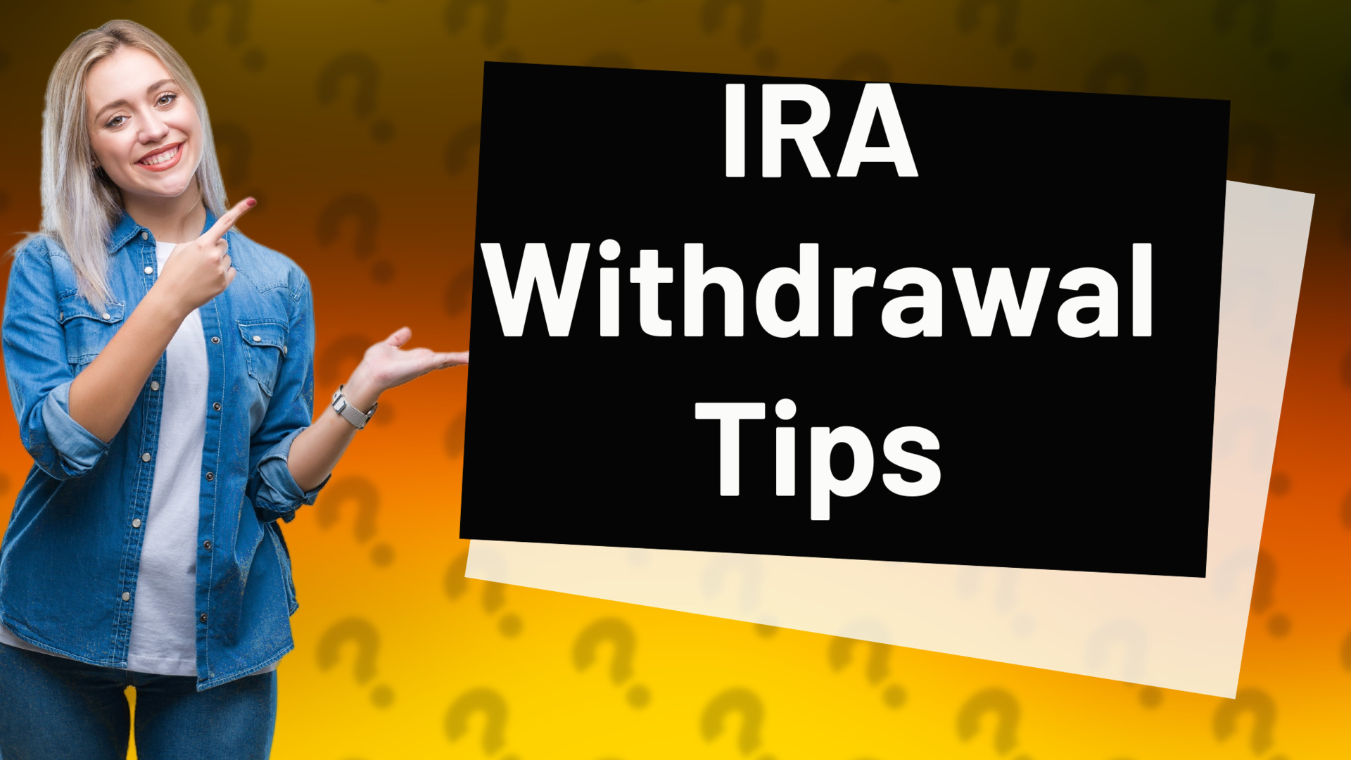 IRA Withdrawal Tips