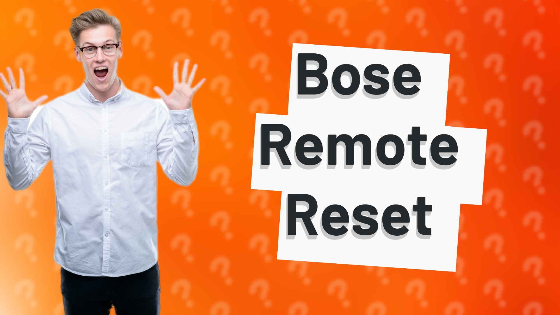 Bose Remote Reset