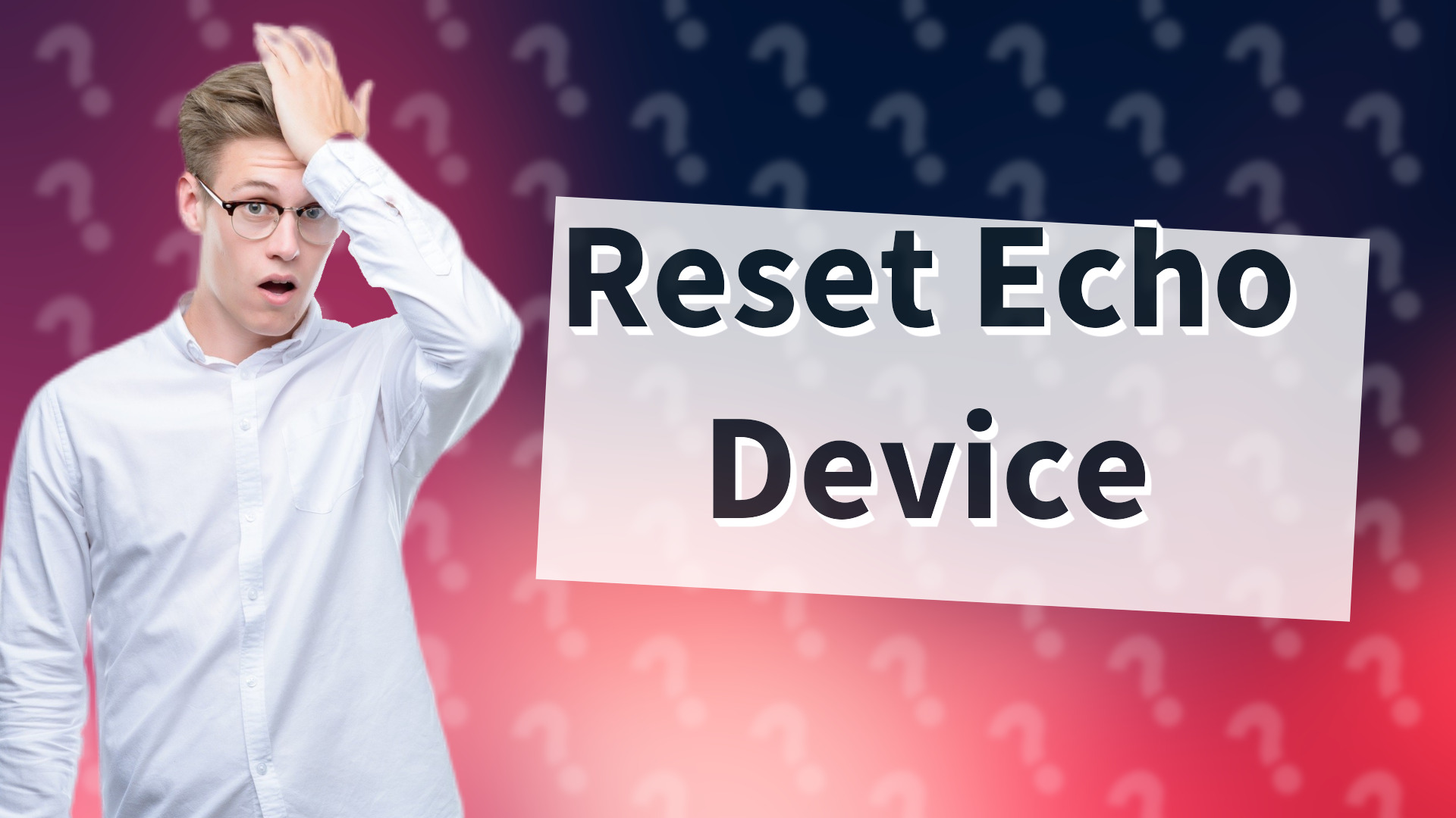 Reset Echo Device