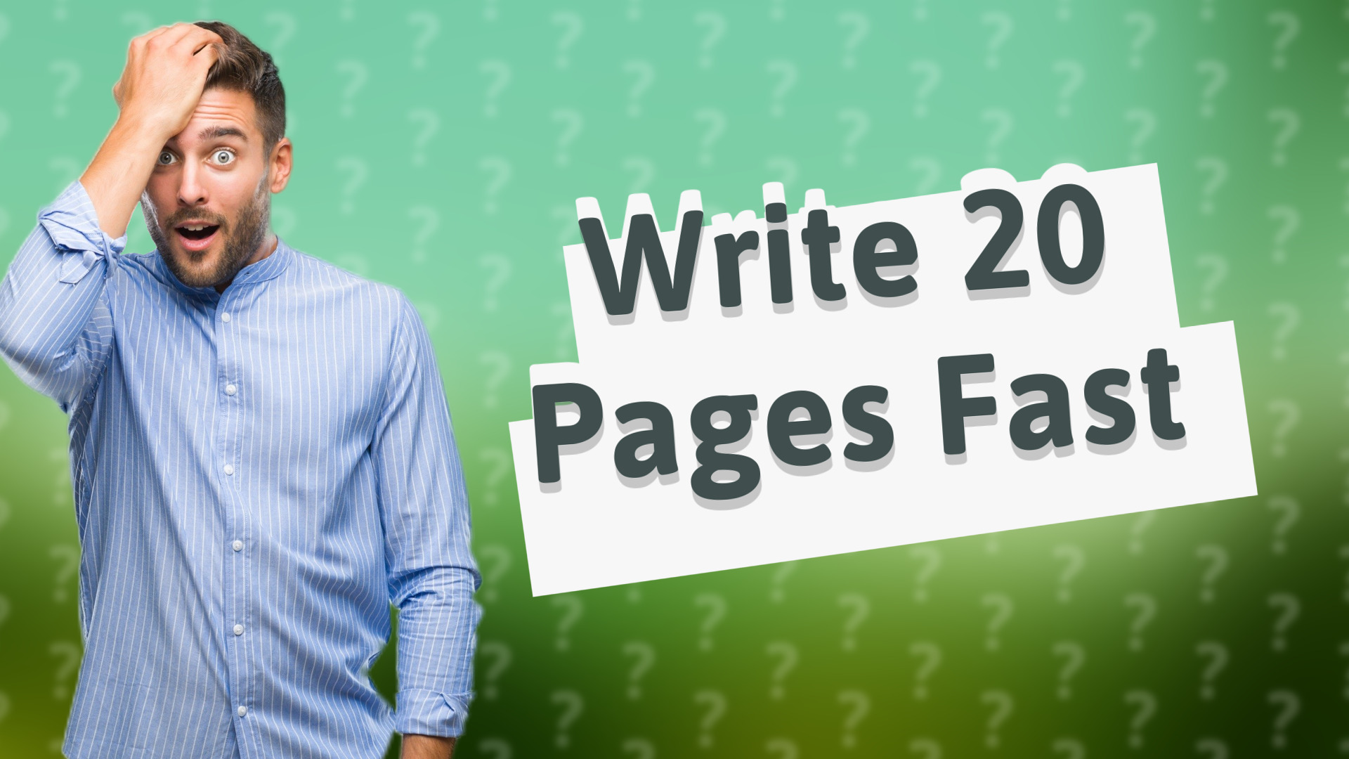 Write 20 Pages Fast