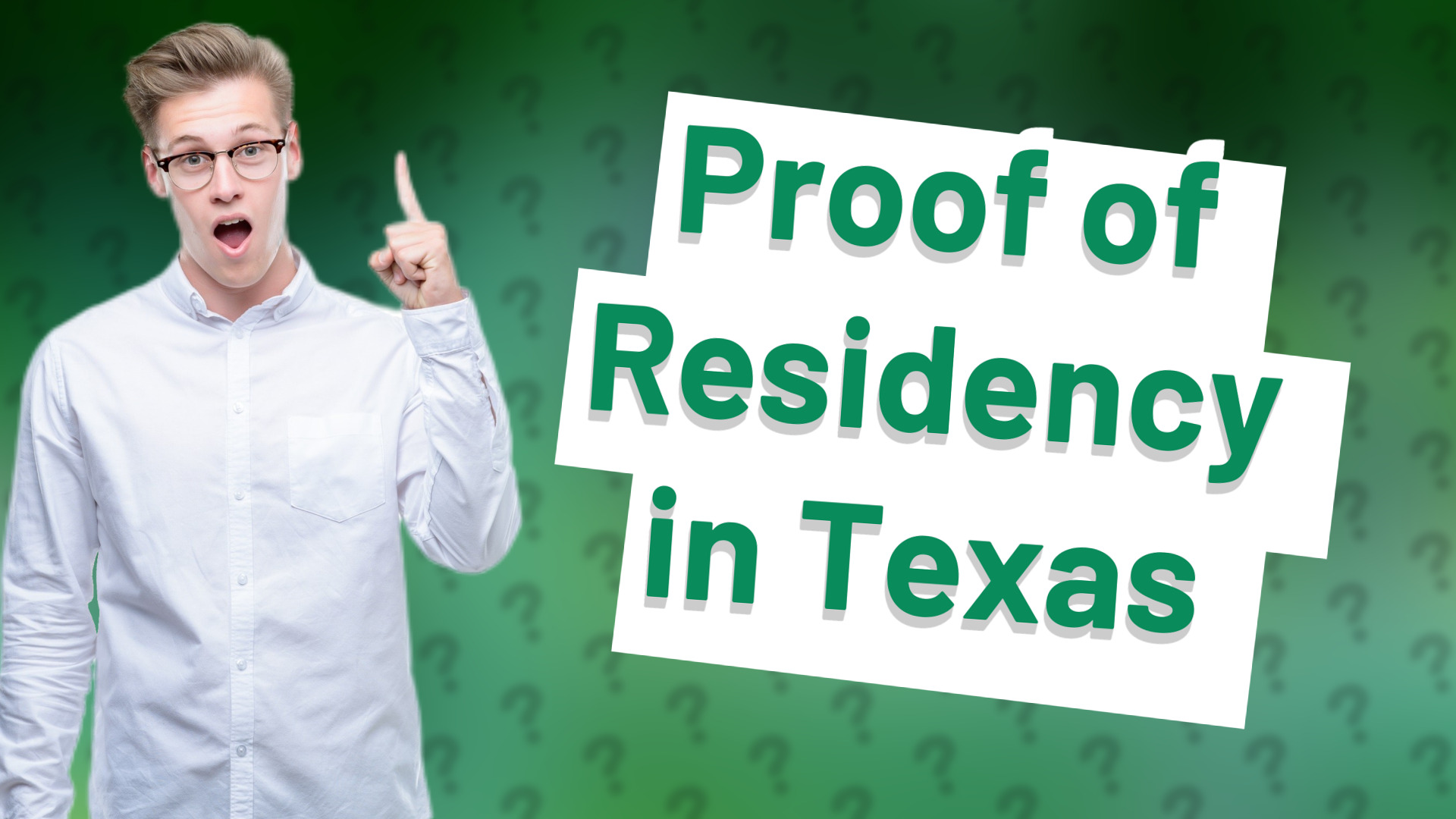 Proof of Residency in Texas