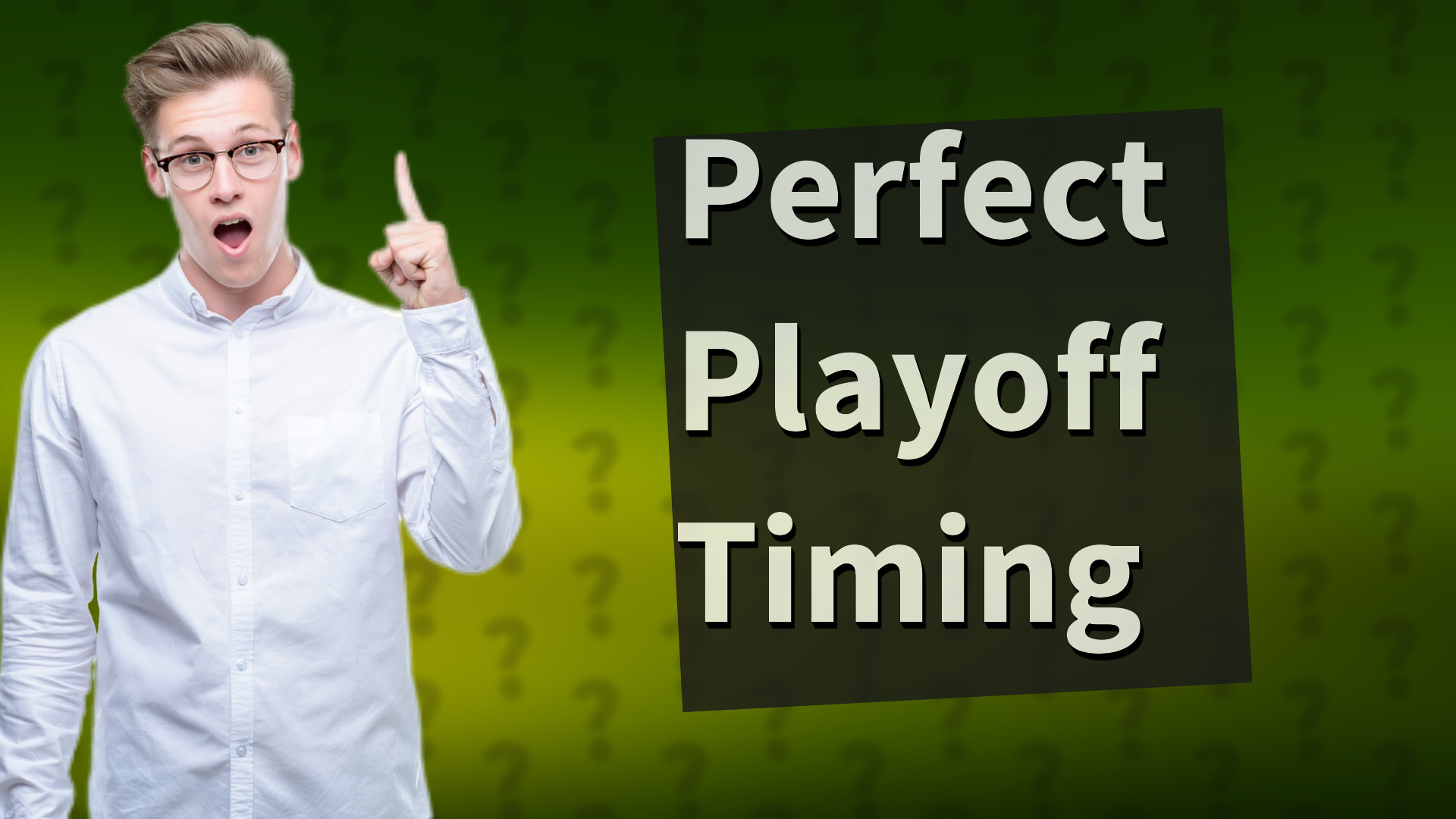 Perfect Playoff Timing