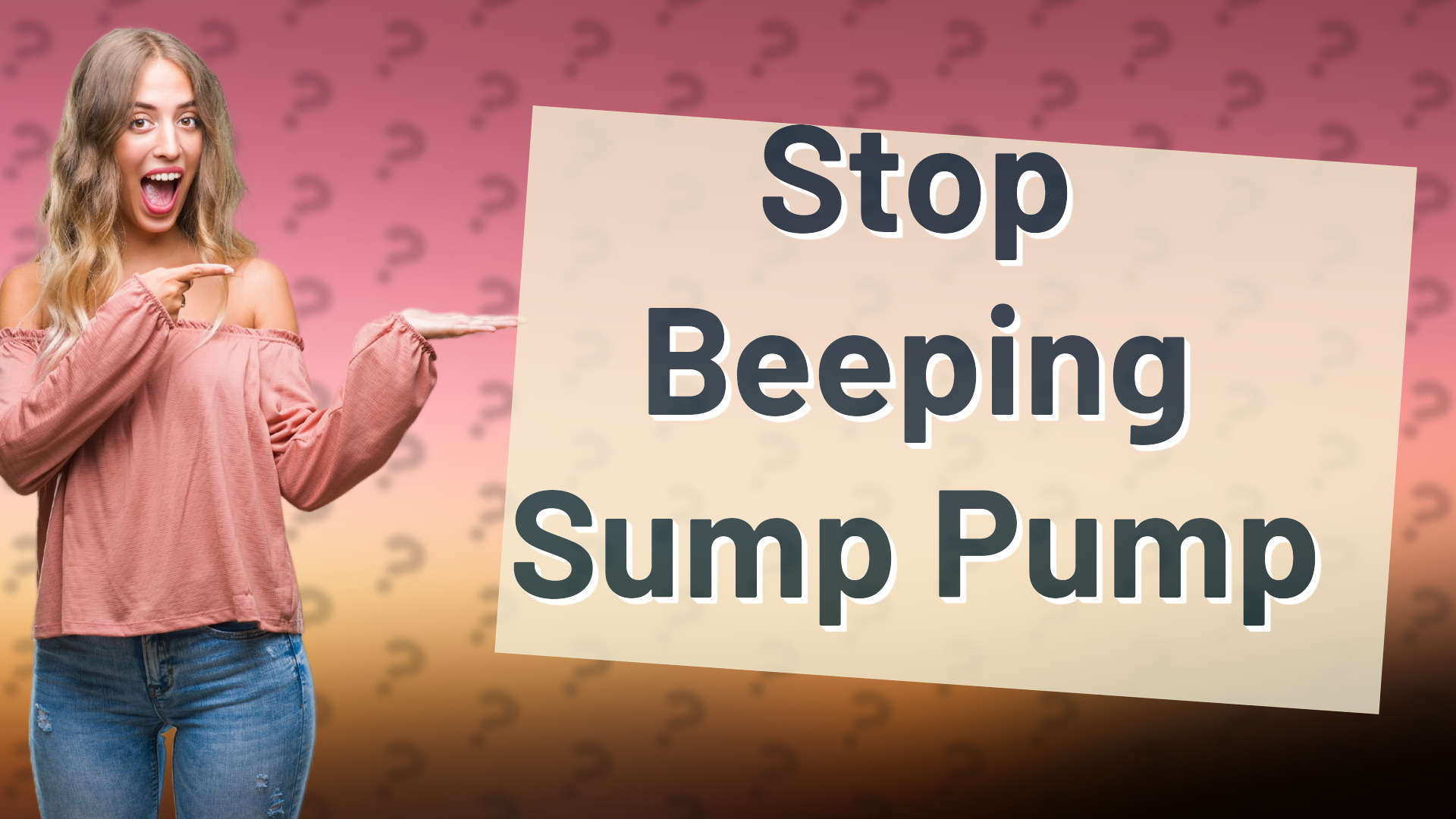 Stop Beeping Sump Pump