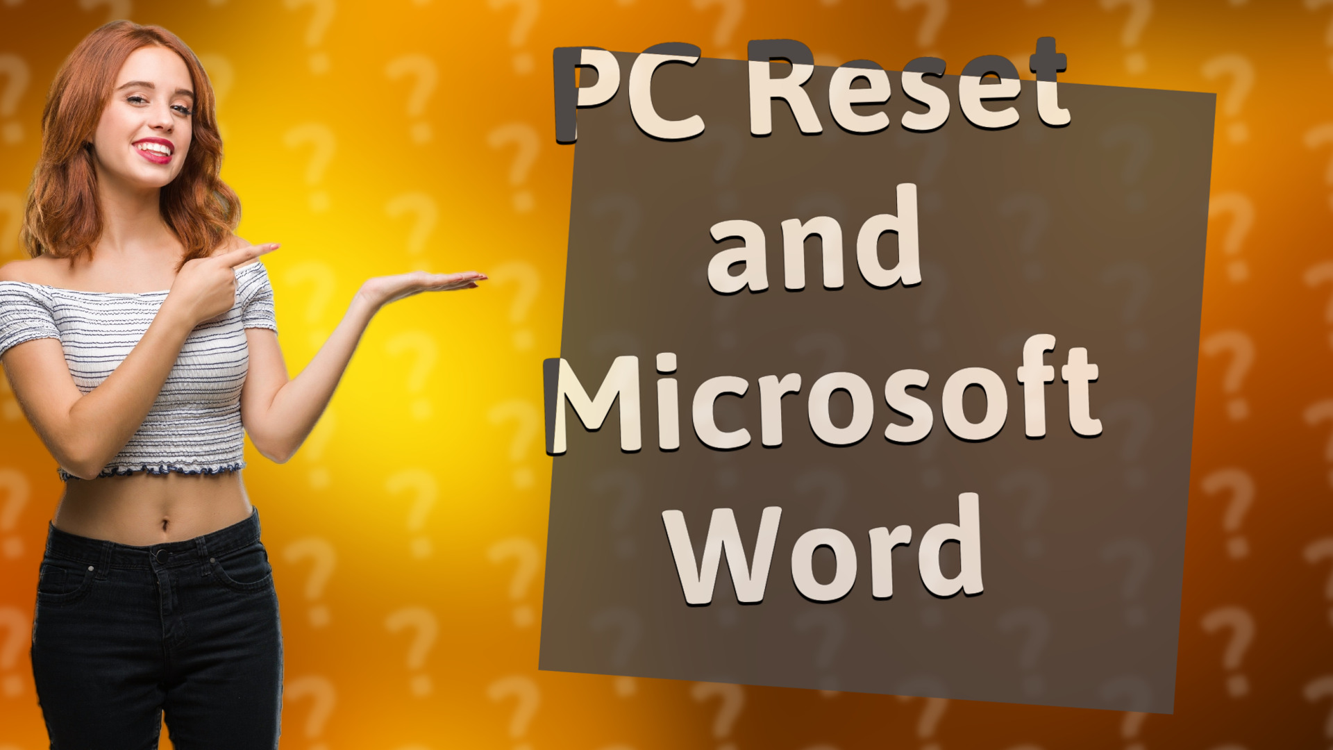 PC Reset and Microsoft Word