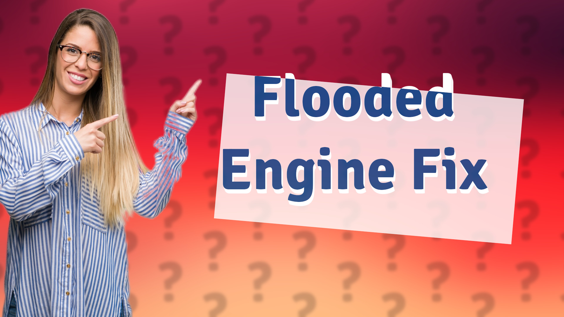 Flooded Engine Fix