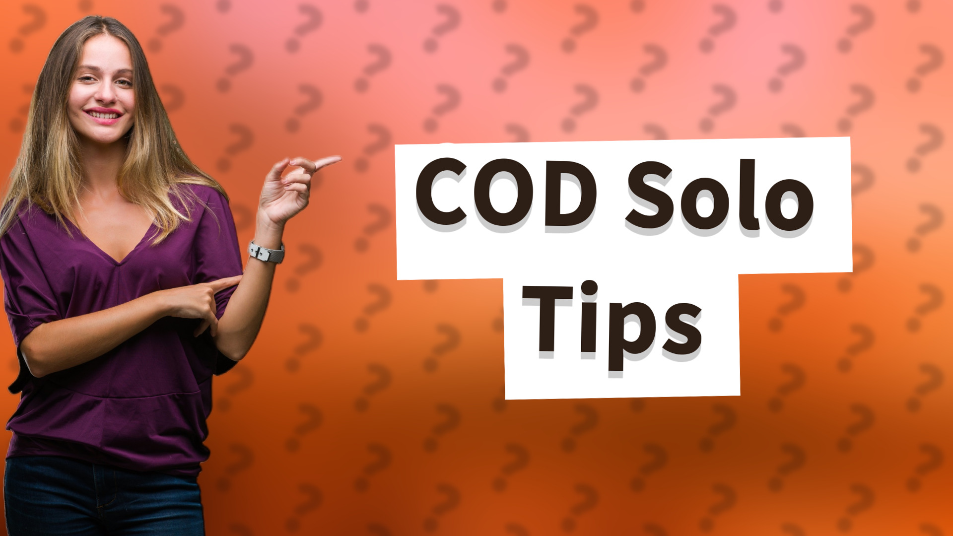 COD Solo Tips