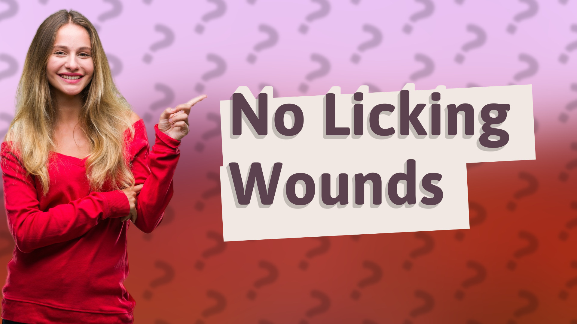 No Licking Wounds
