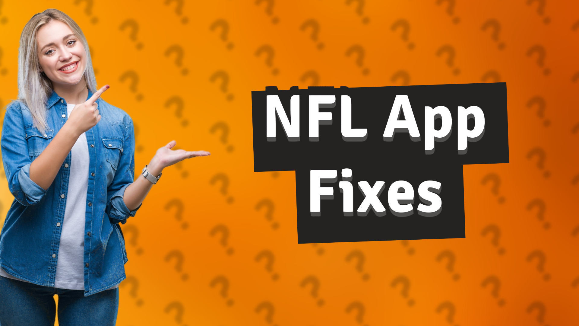 NFL App Fixes