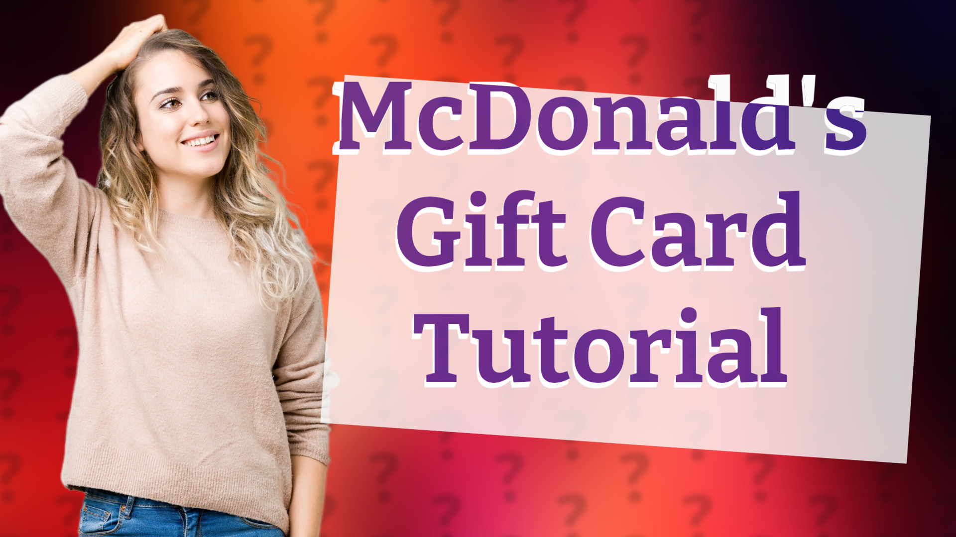 McDonald's Gift Card Tutorial