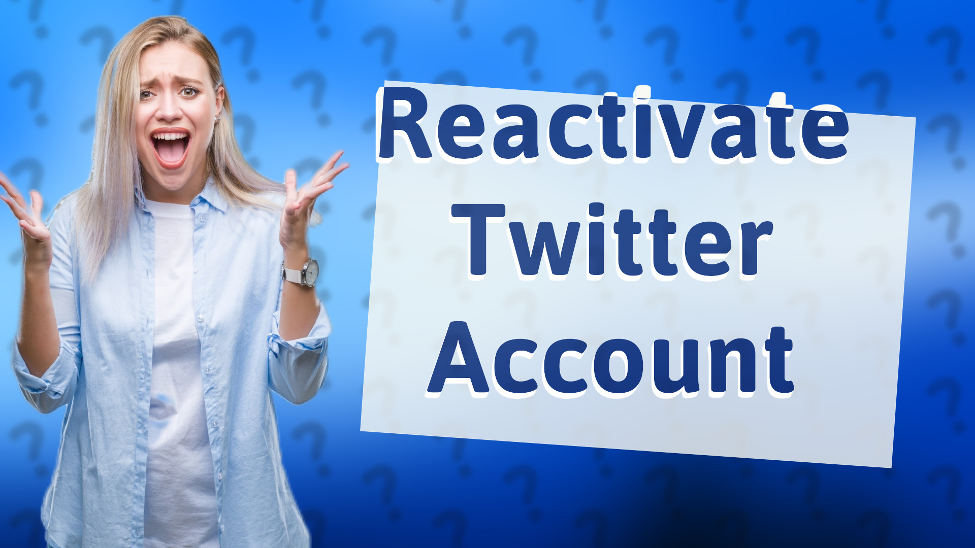 Reactivate Twitter Account