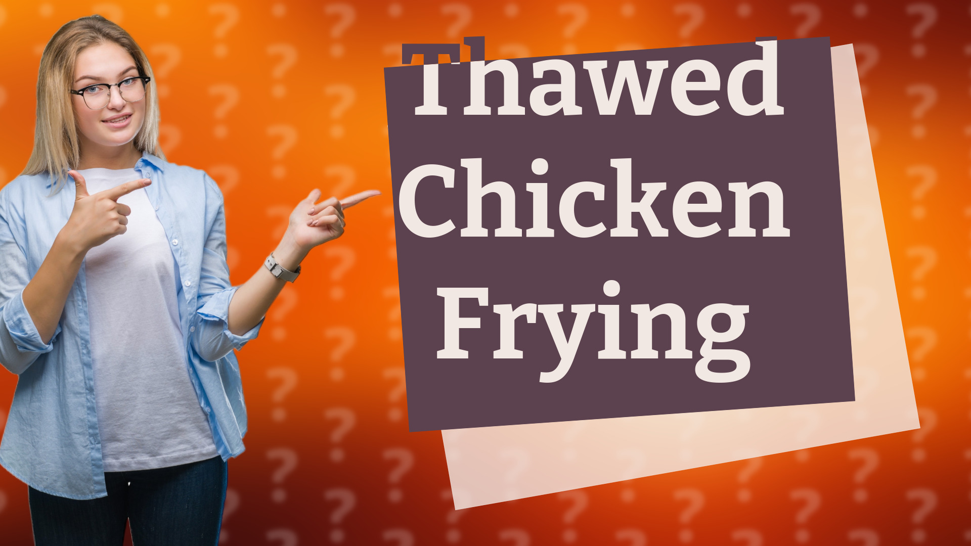Thawed Chicken Frying