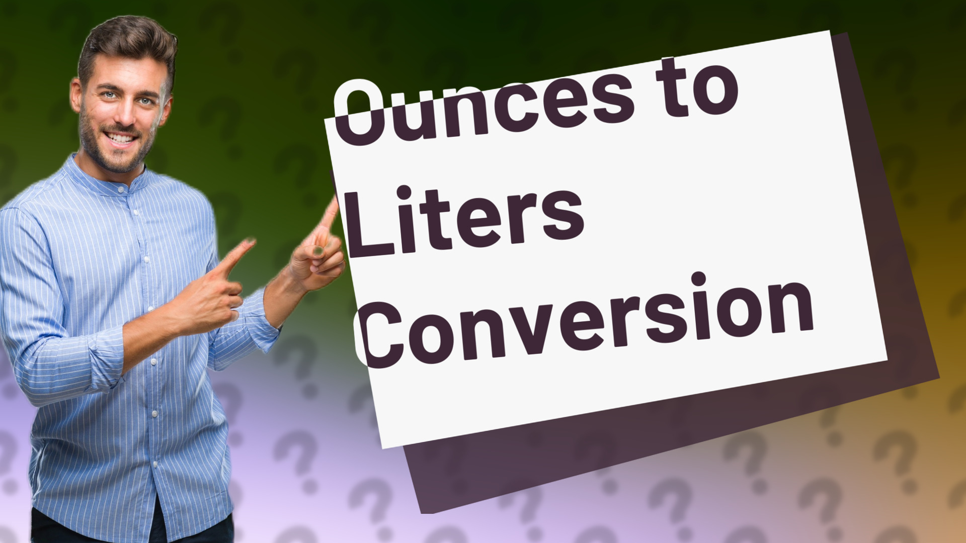 Ounces to Liters Conversion