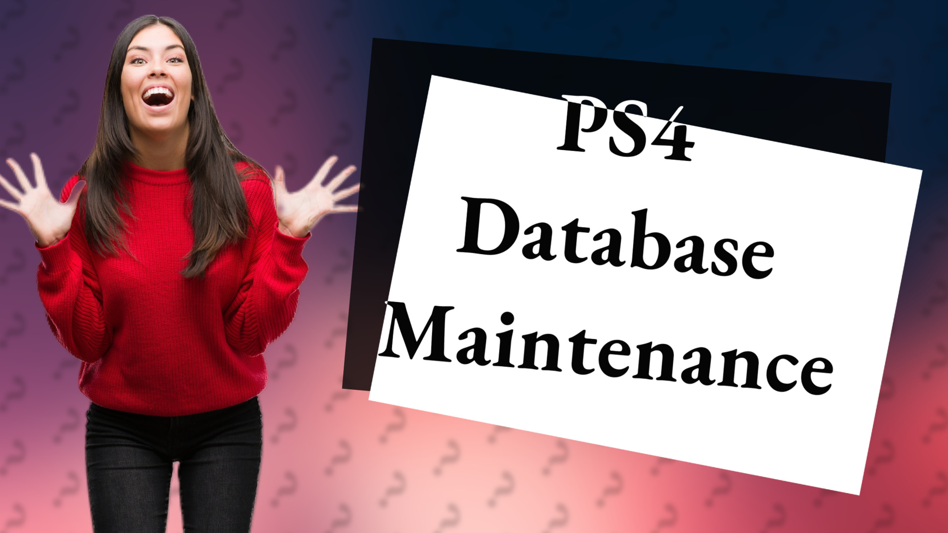 PS4 Database Maintenance