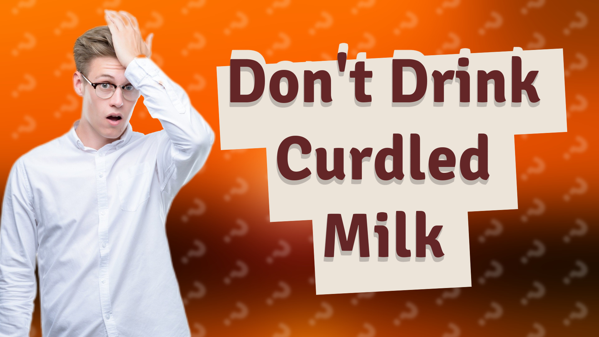Don't Drink Curdled Milk