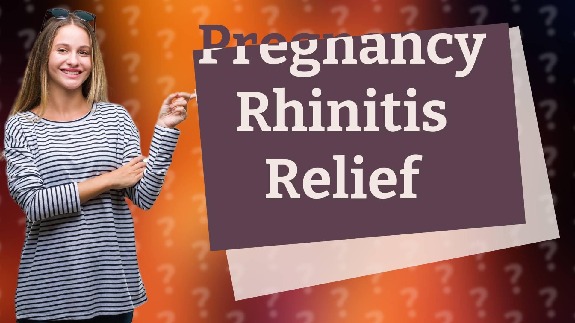 Pregnancy Rhinitis Relief