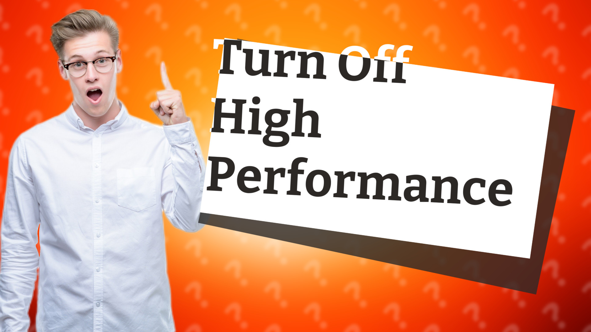 Turn Off High Performance