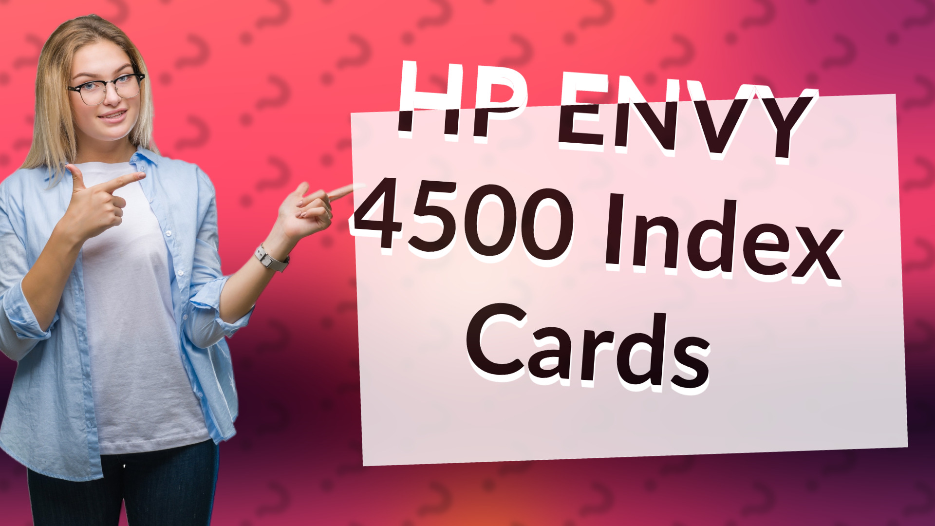 HP ENVY 4500 Index Cards