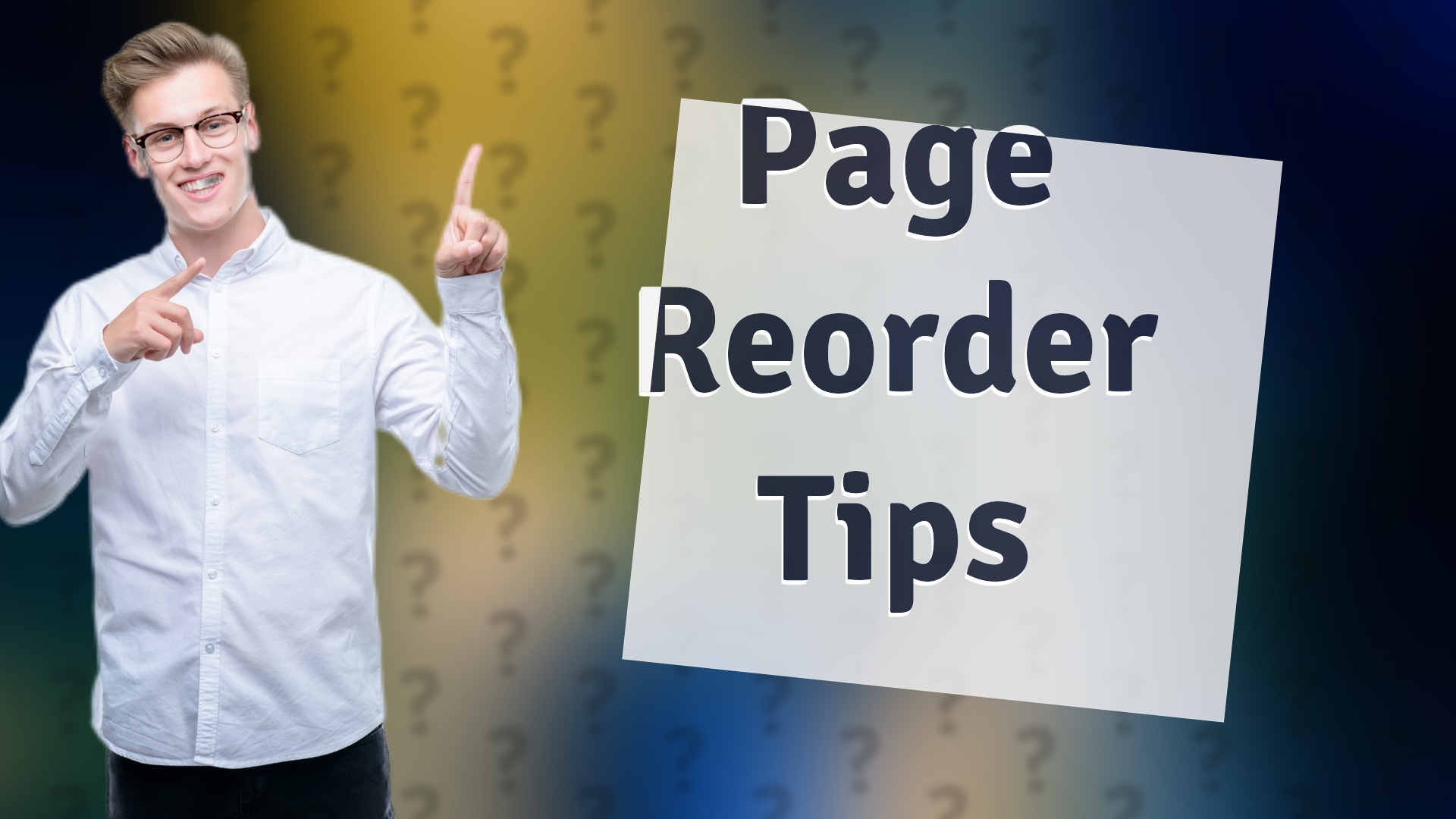Page Reorder Tips