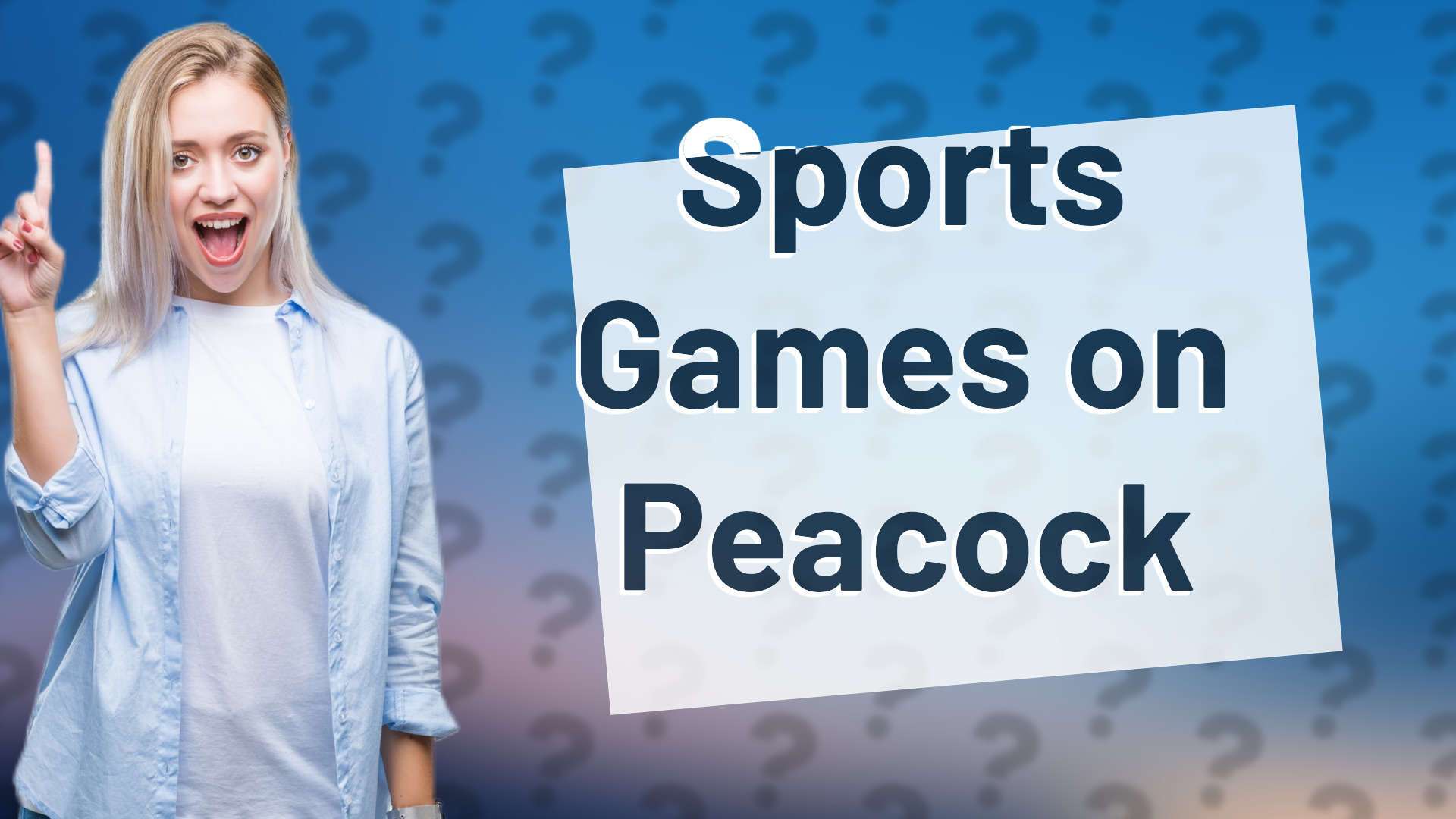 Sports Games on Peacock