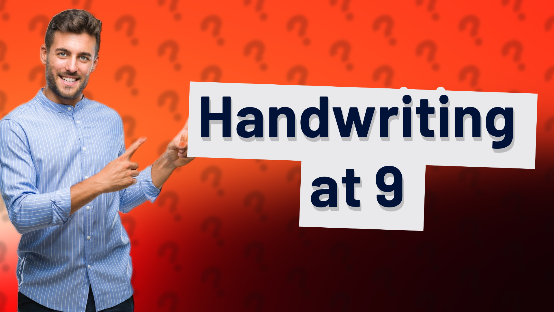 Handwriting at 9