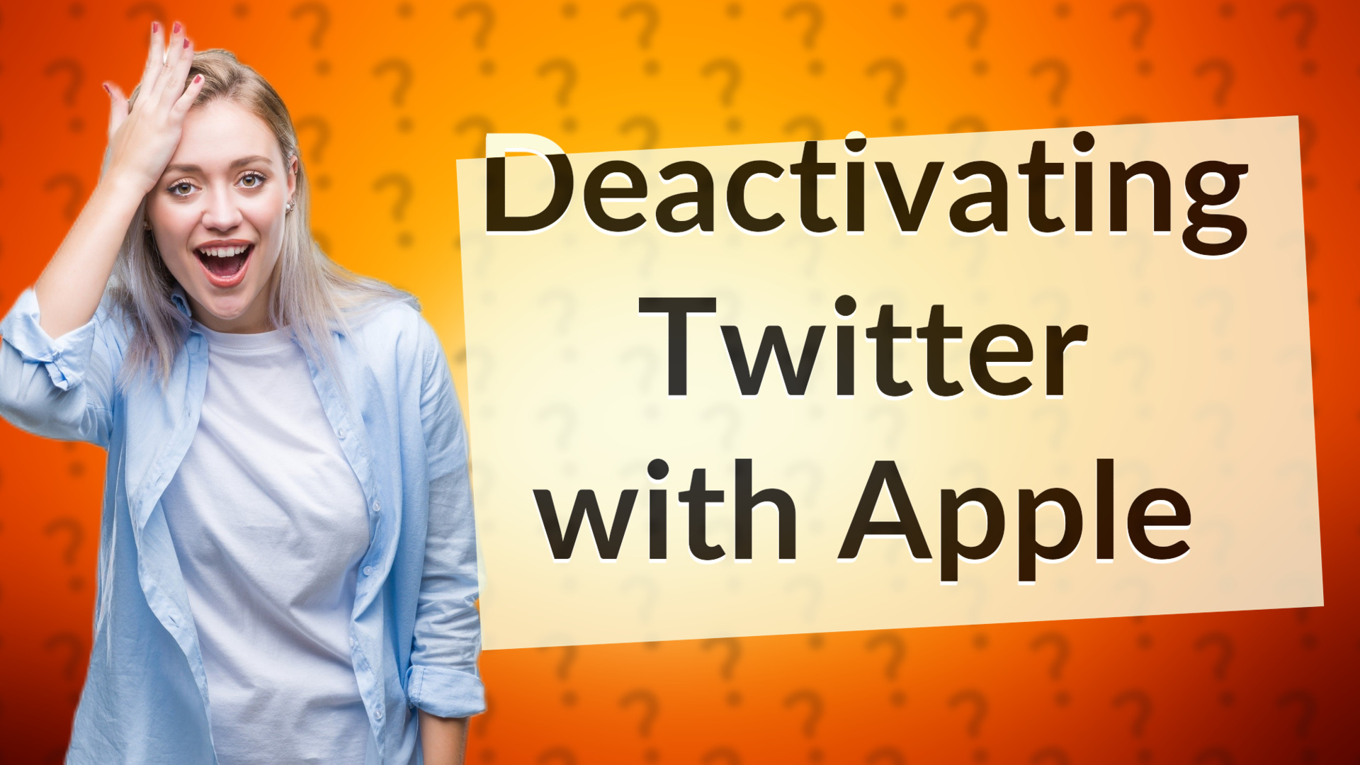 Deactivating Twitter with Apple