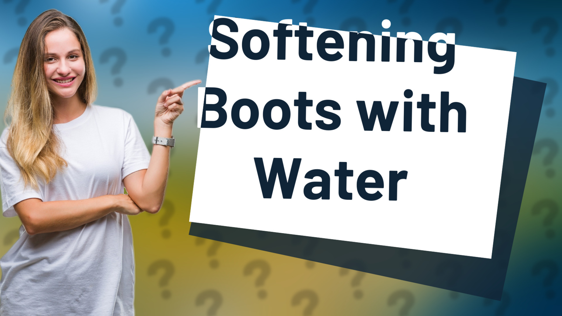 Softening Boots with Water