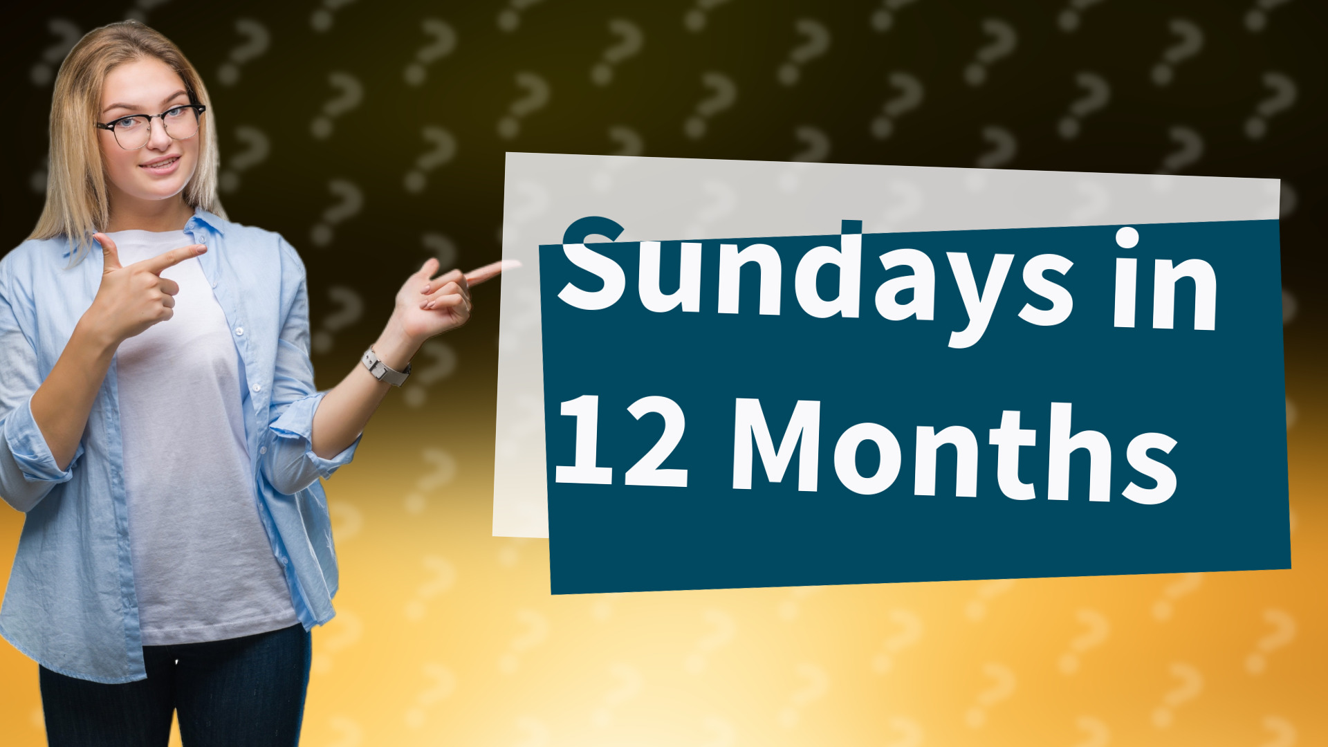 Sundays in 12 Months