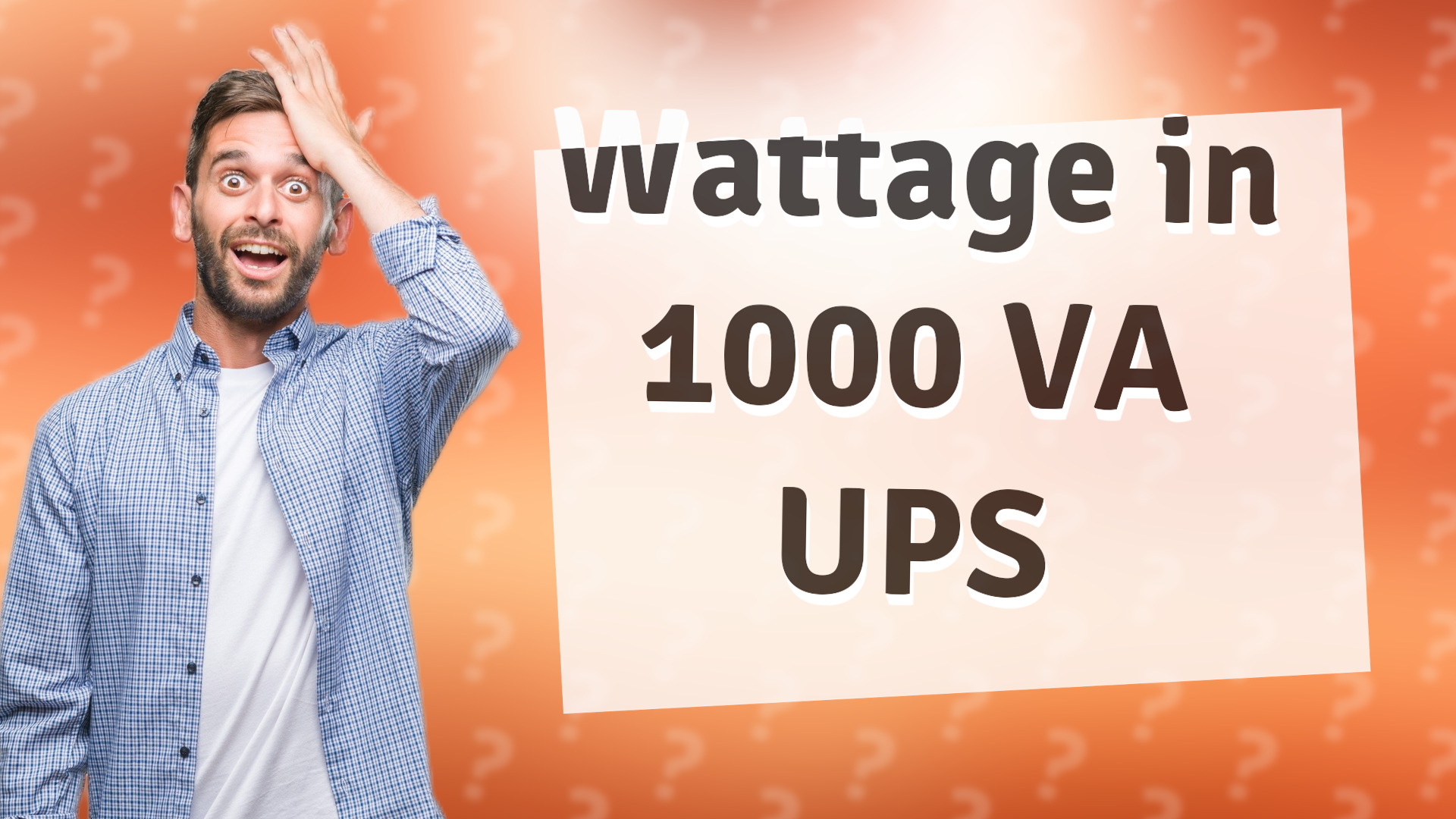 Wattage in 1000 VA UPS