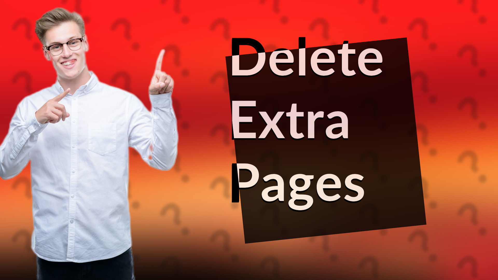 Delete Extra Pages