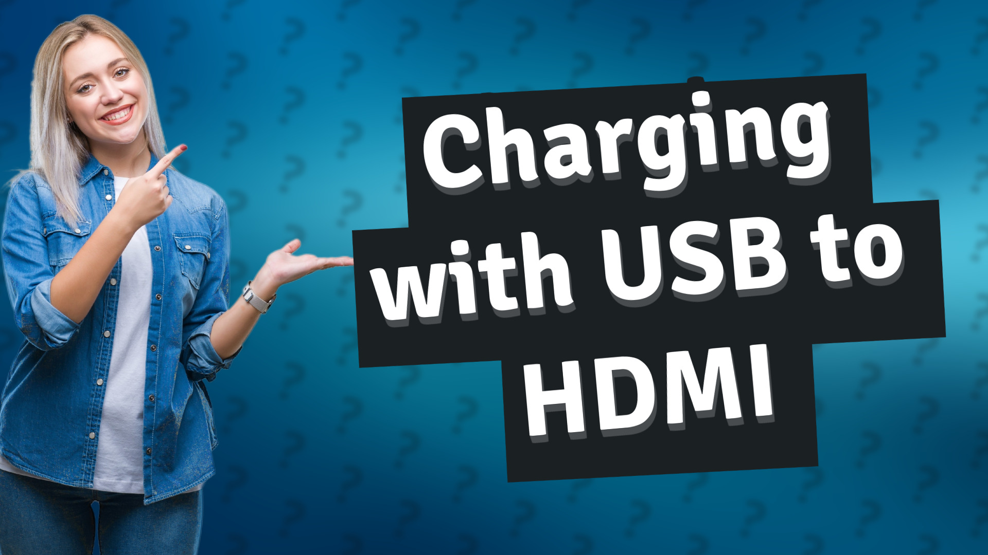 Charging with USB to HDMI