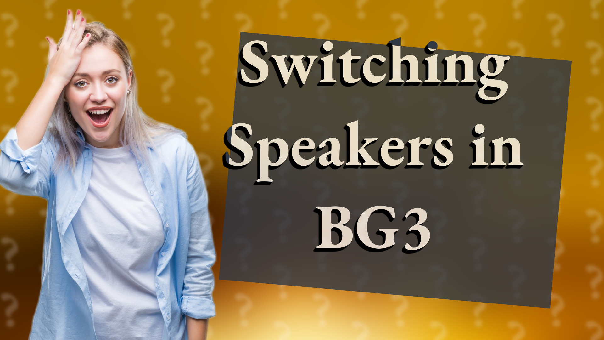 Switching Speakers in BG3