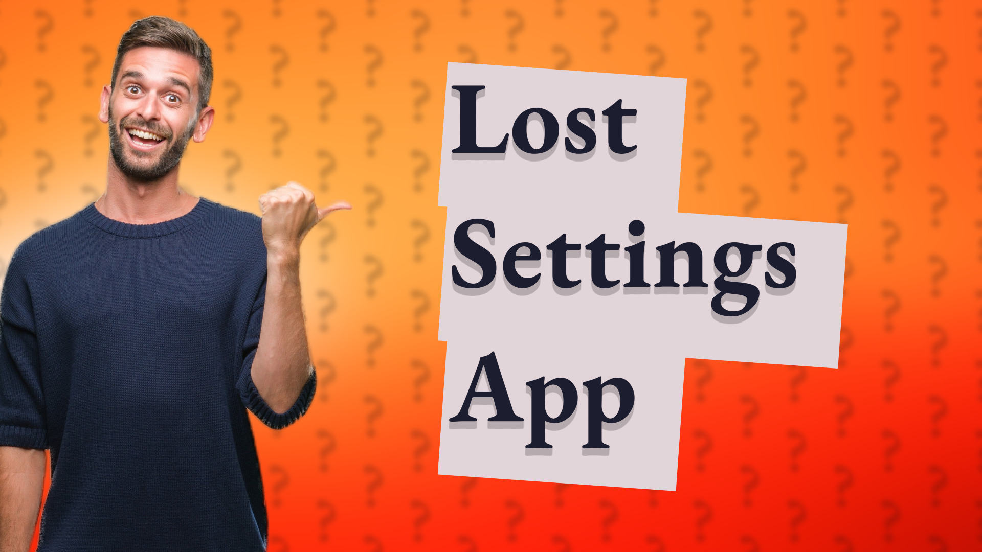 Lost Settings App