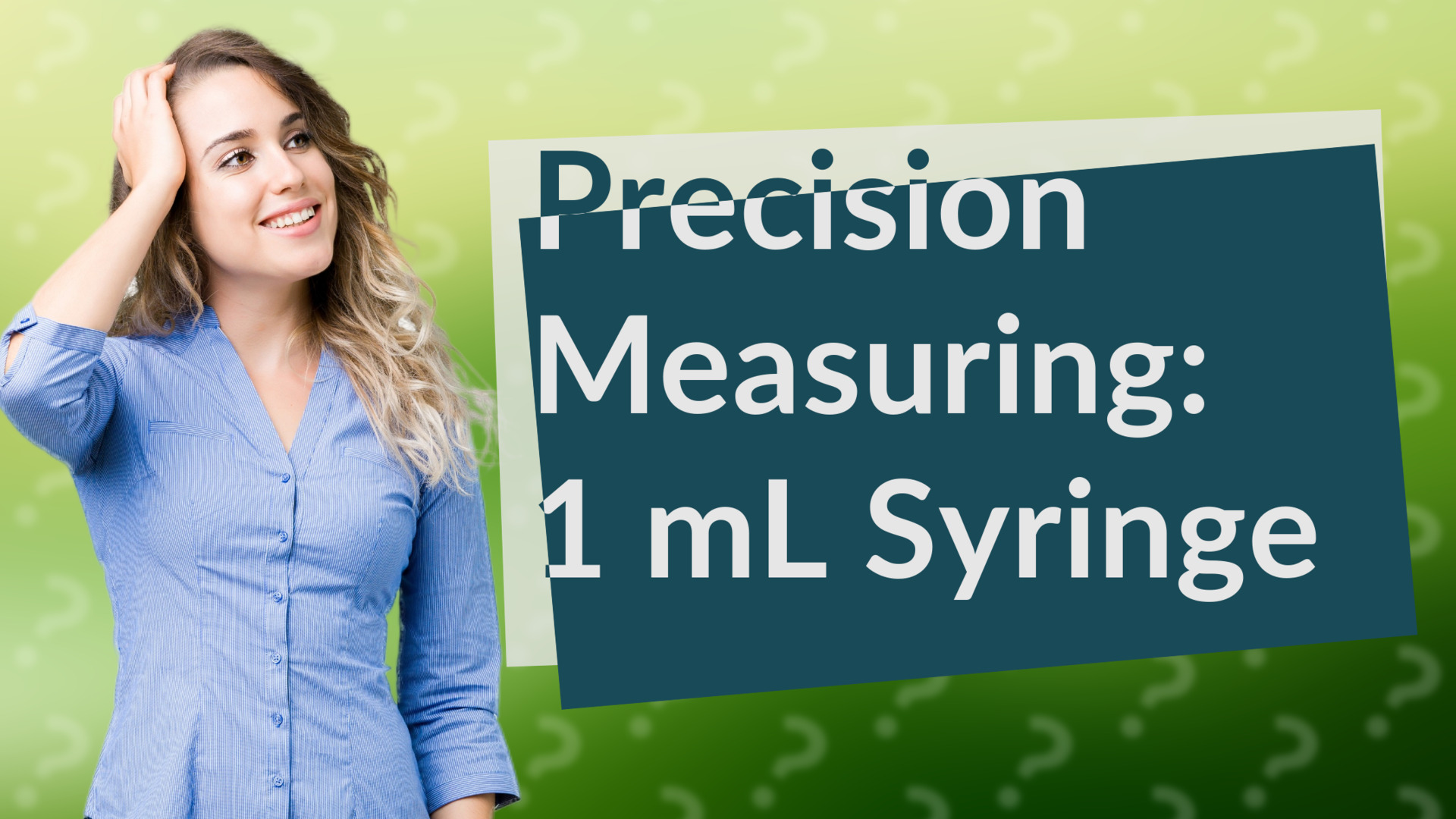 Precision Measuring: 1 mL Syringe