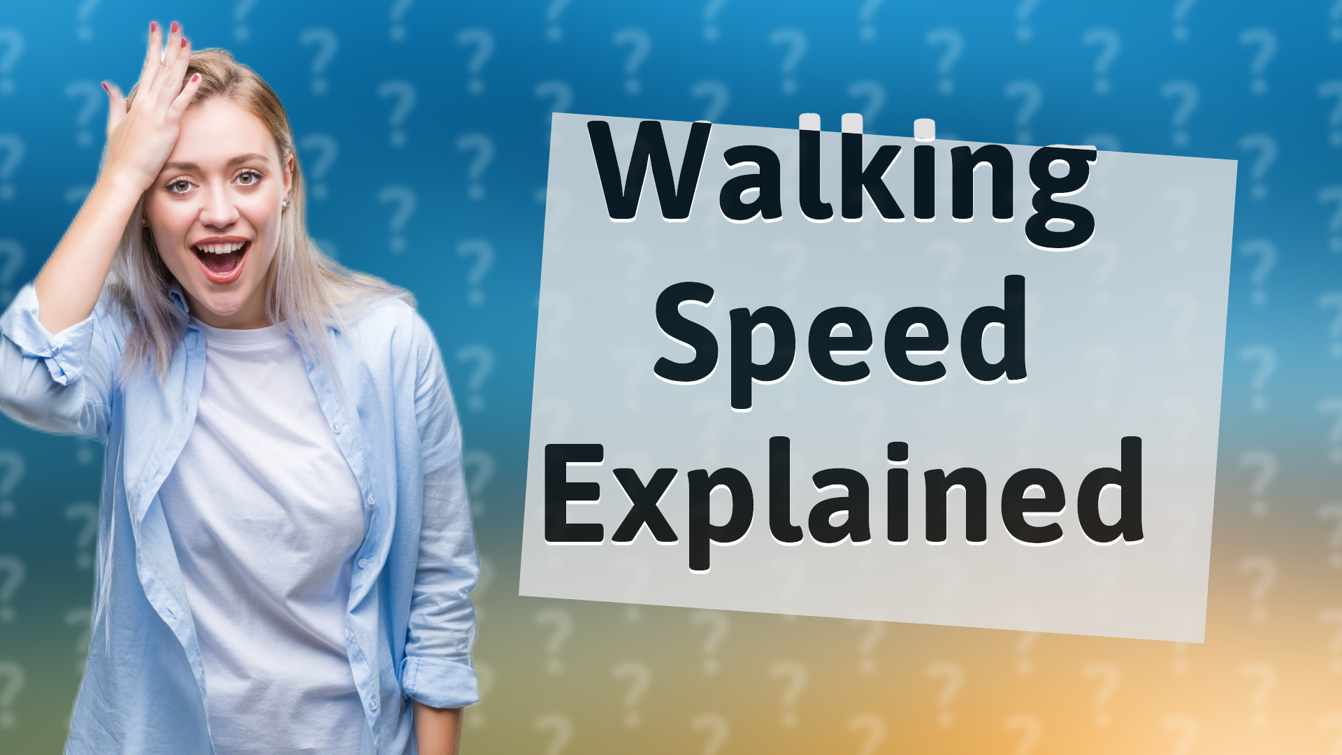 Walking Speed Explained
