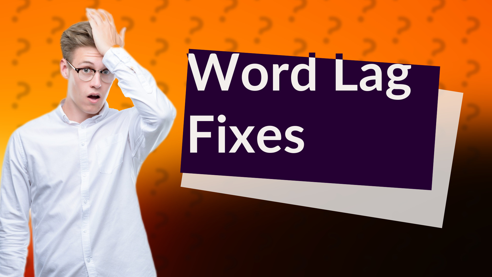 Word Lag Fixes
